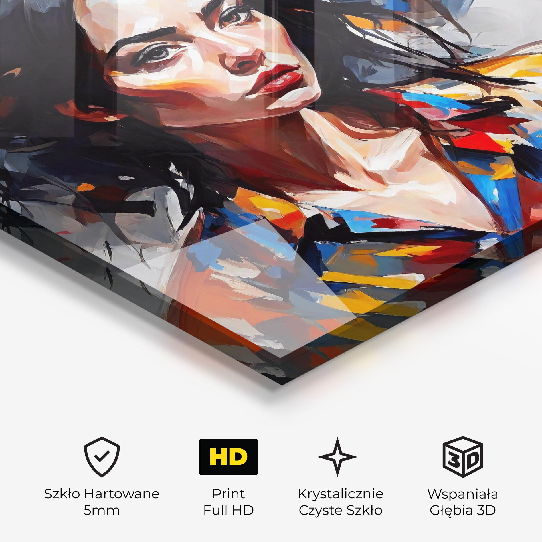 Obraz na Szkle Artistic Oil Woman mockup 3