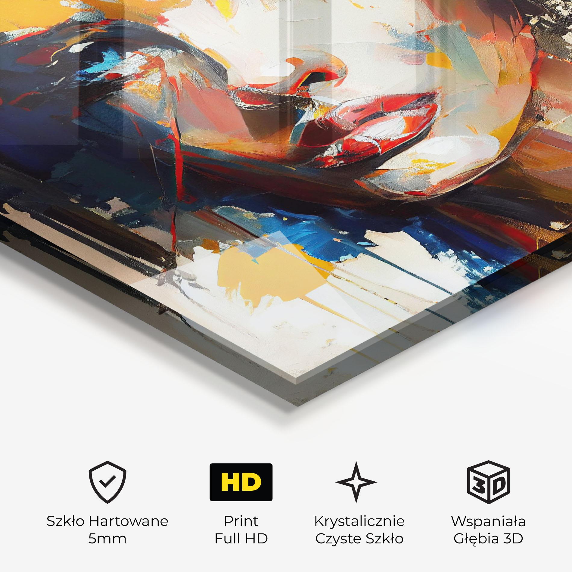 Obraz na Szkle Beautiful Brunette Woman mockup 3