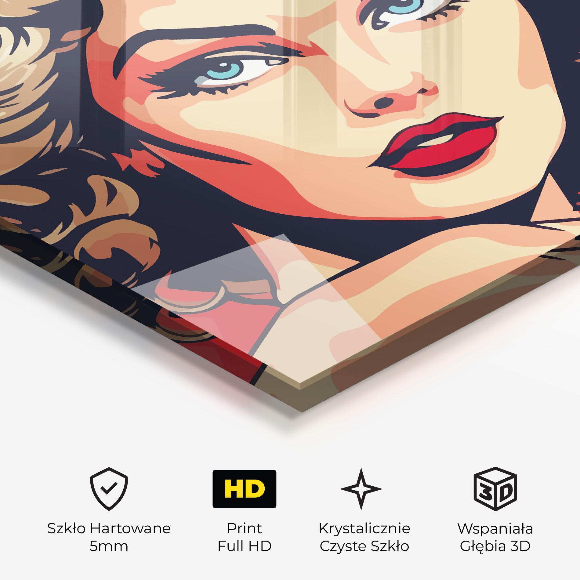 Obraz na Szkle Blue Eyes Portrait mockup 3