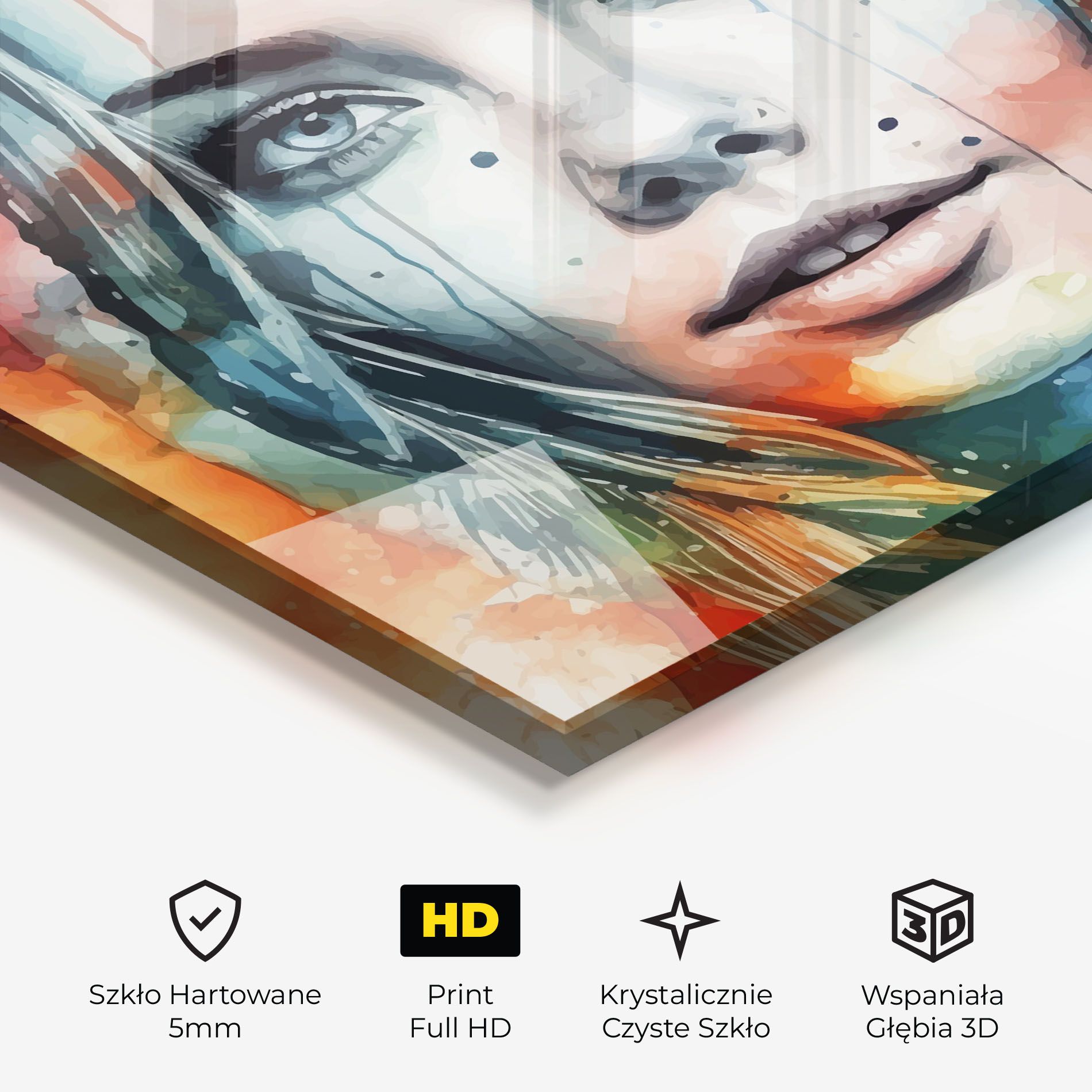 Colorful Portrait Art mockup 3