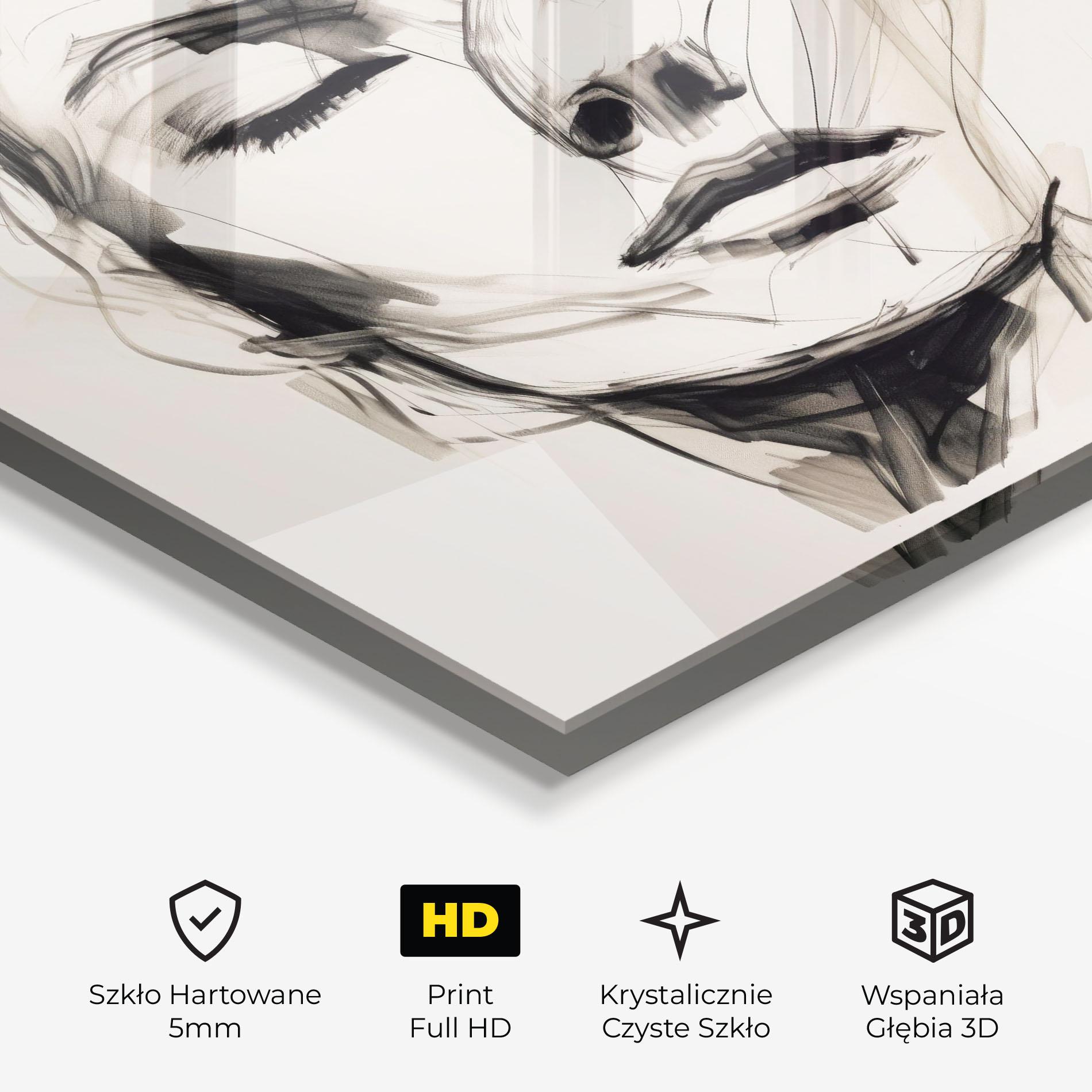 Obraz na Szkle Continuous Line Woman mockup 3