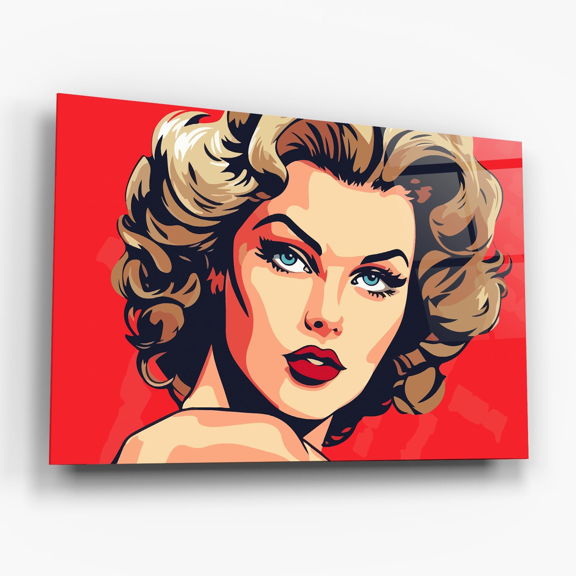 Obraz na Szkle Blue Eyes Portrait mockup 6