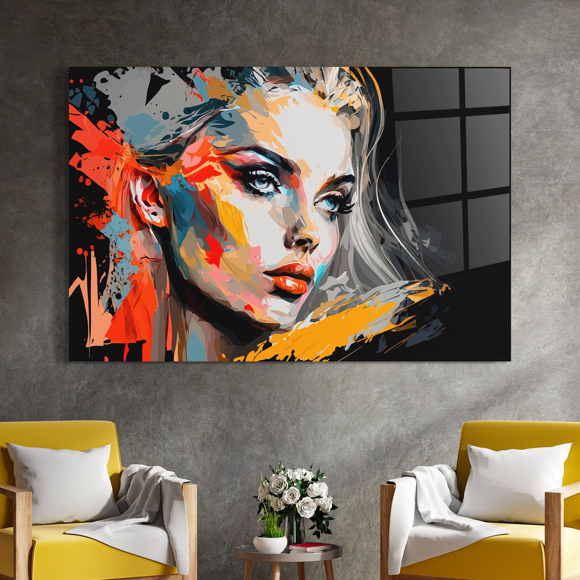 Obraz na Szkle Blue Eye Face mockup 4