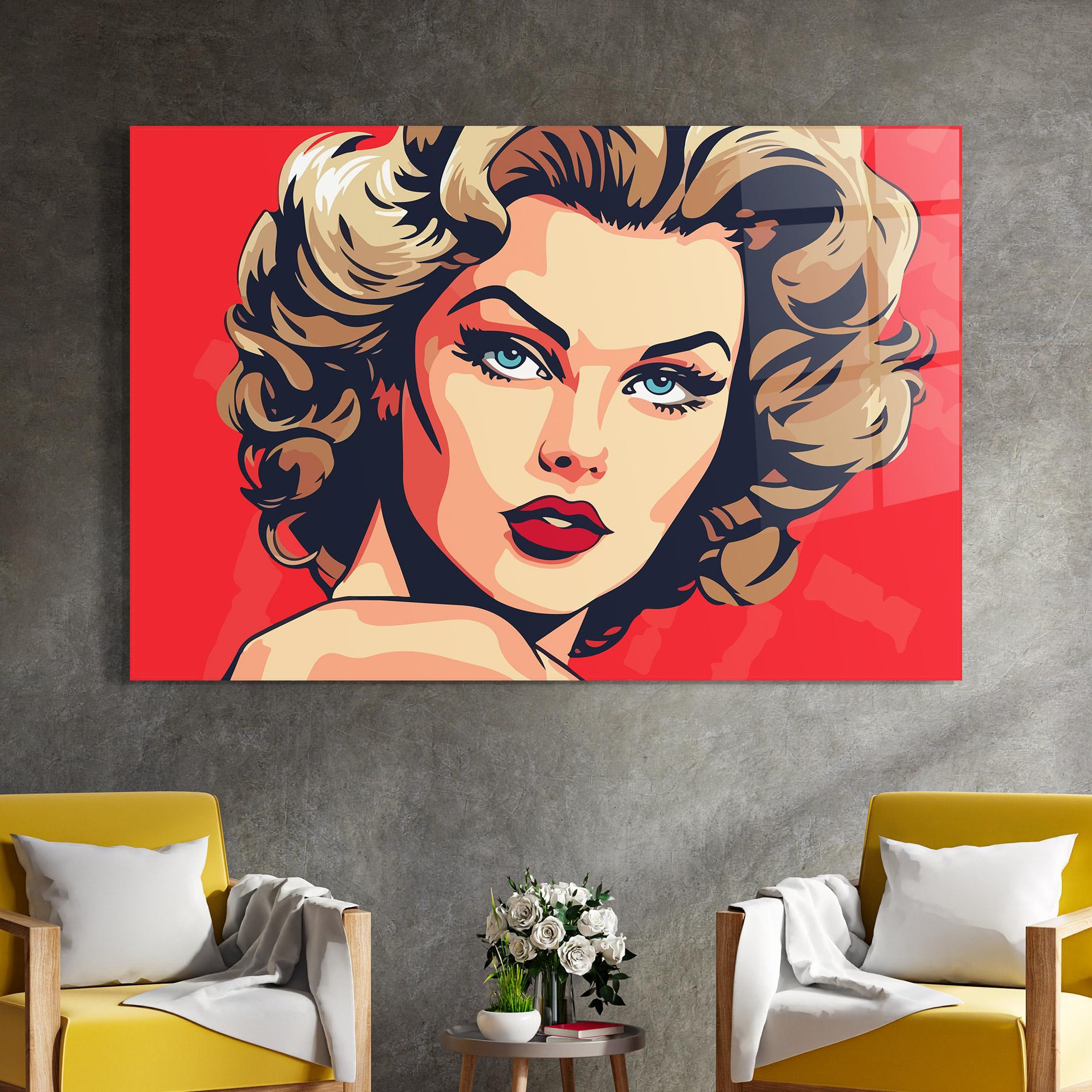 Obraz na Szkle Blue Eyes Portrait mockup 4