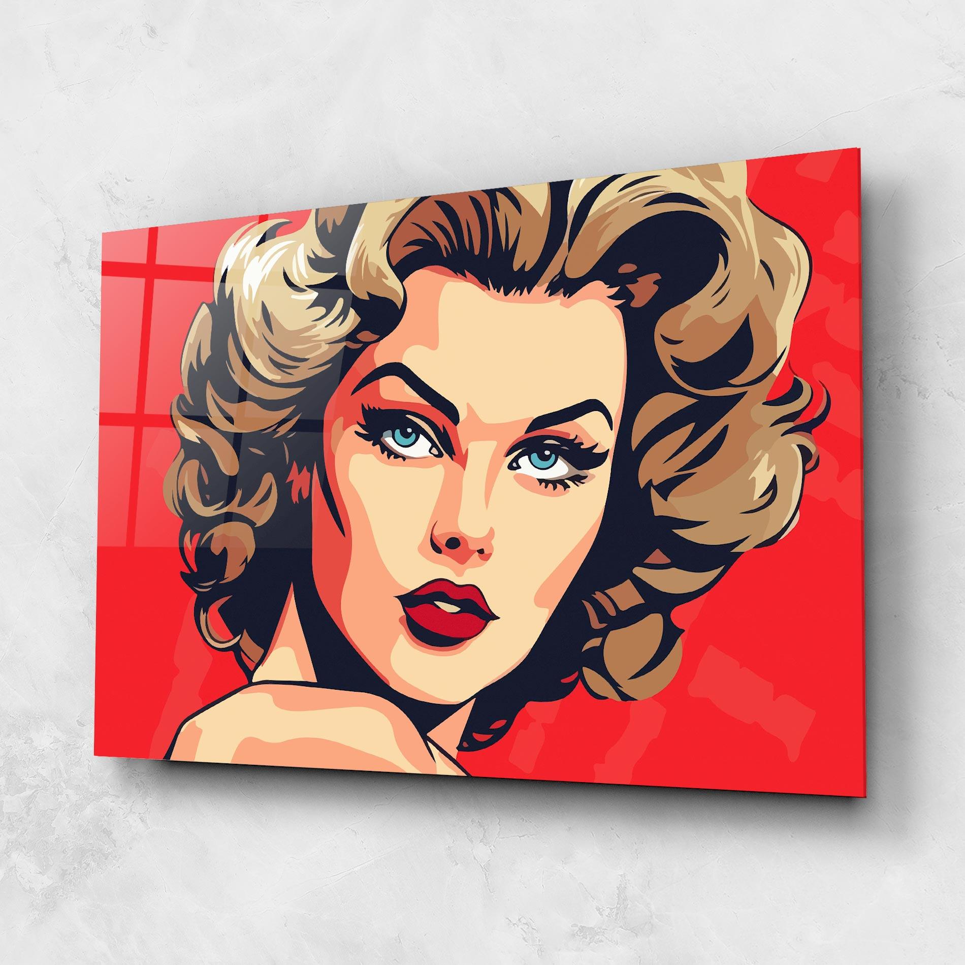 Obraz na Szkle Blue Eyes Portrait mockup 1