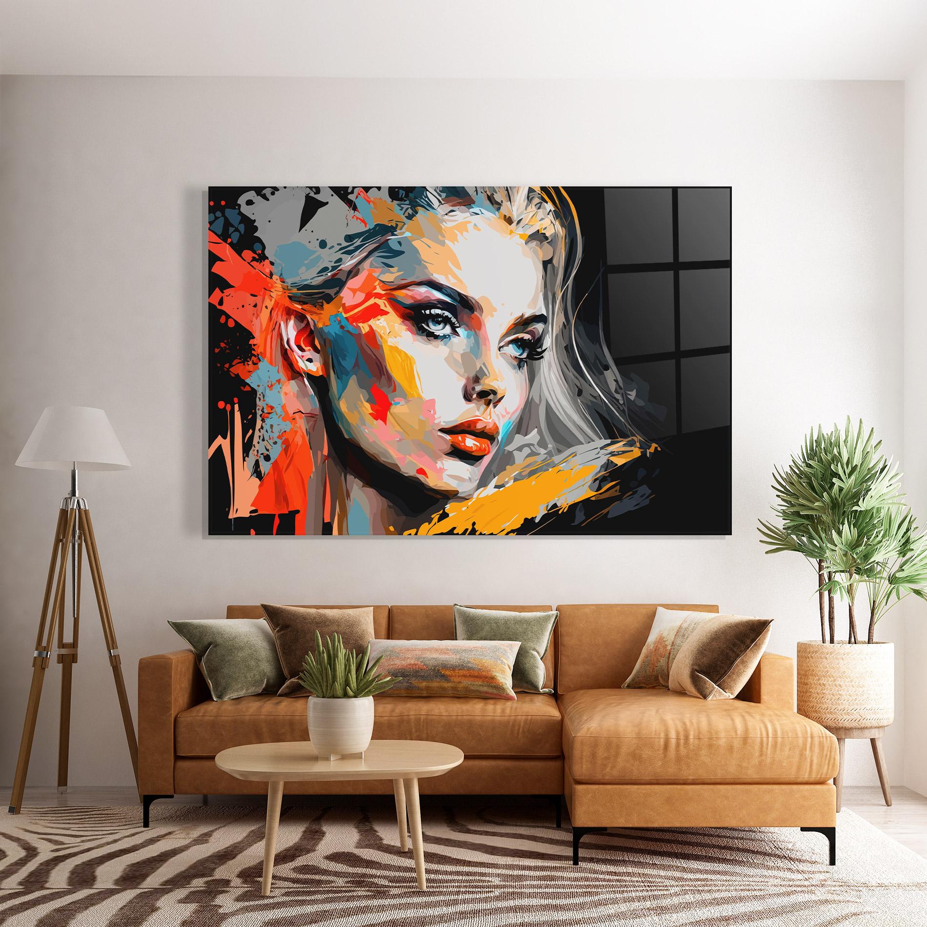 Obraz na Szkle Blue Eye Face mockup 7