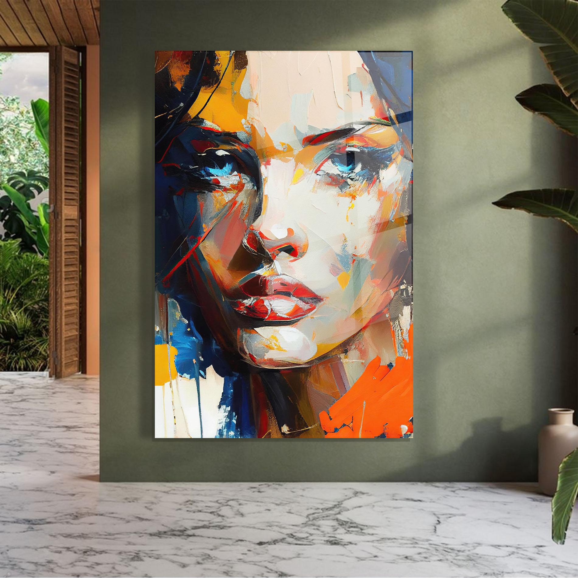 Obraz na Szkle Beautiful Brunette Woman mockup 7