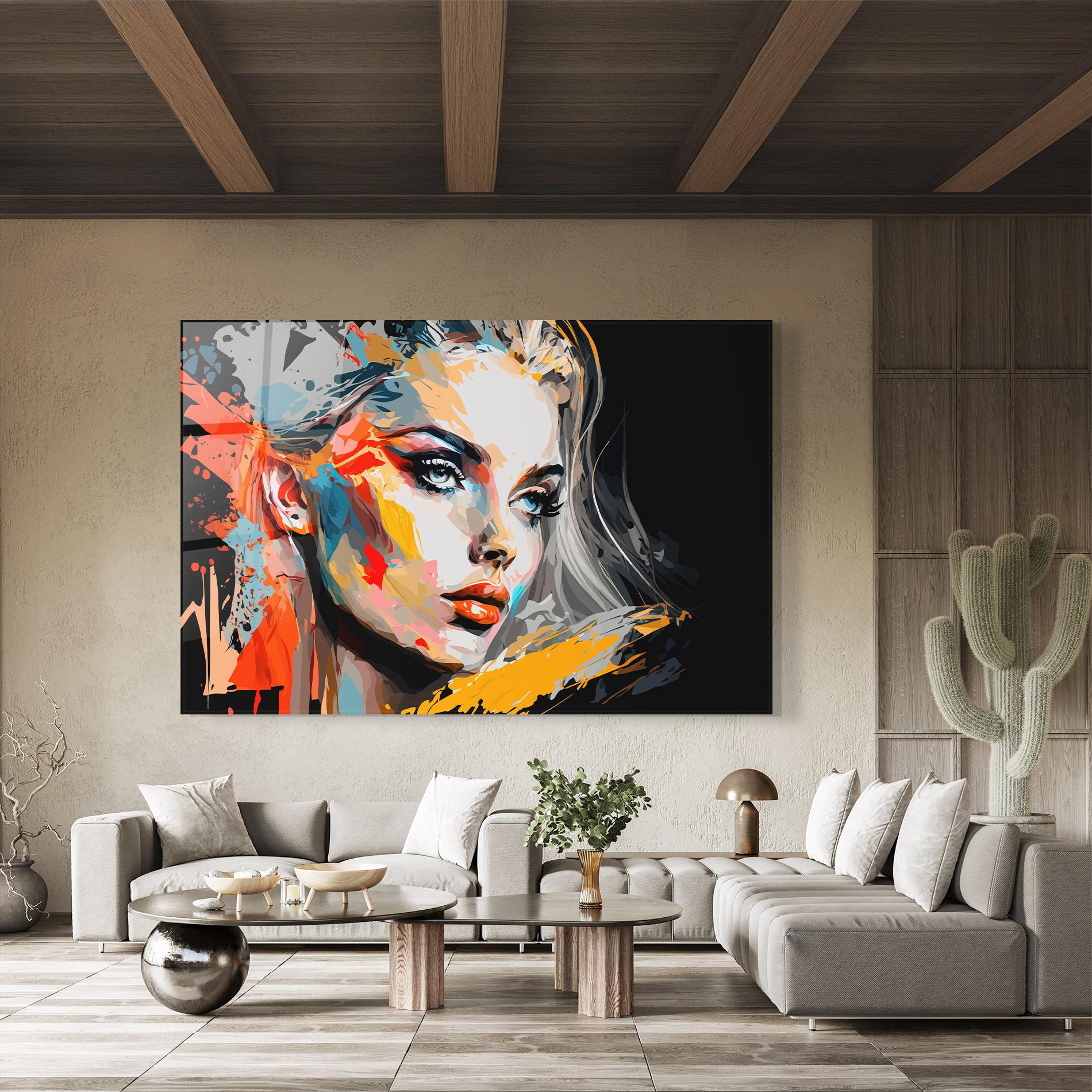 Obraz na Szkle Blue Eye Face mockup 8