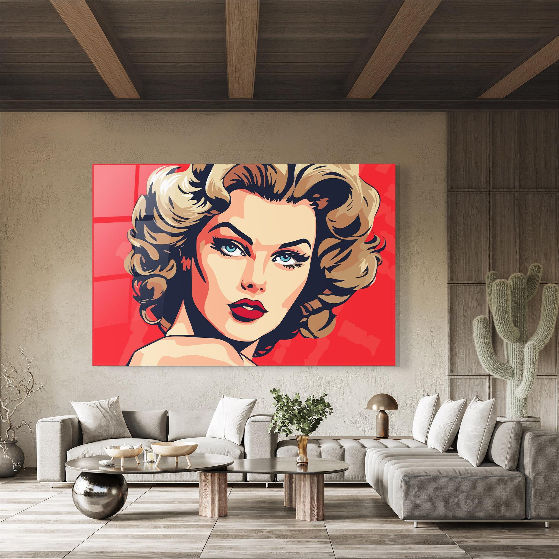 Obraz na Szkle Blue Eyes Portrait mockup 8