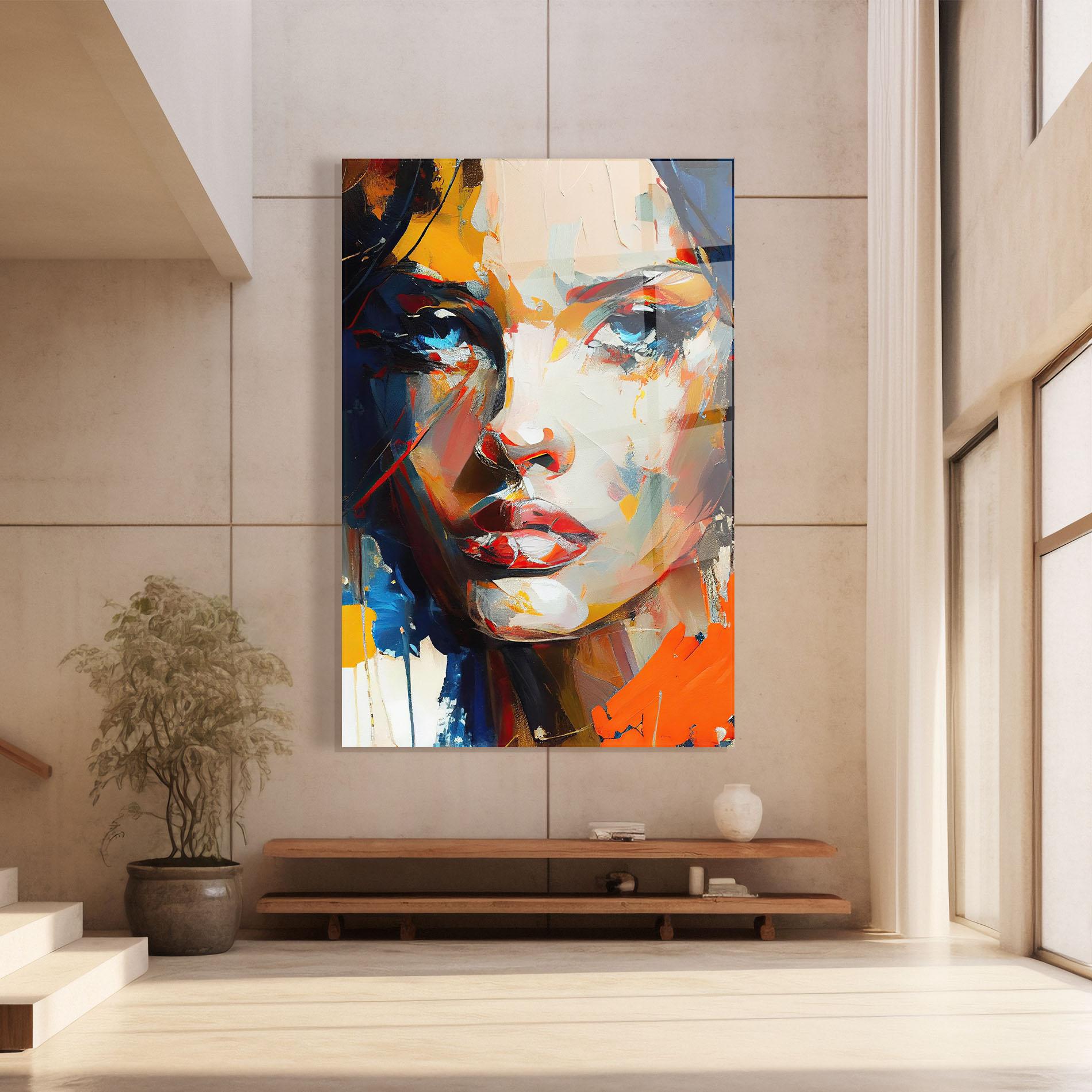 Obraz na Szkle Beautiful Brunette Woman mockup 8