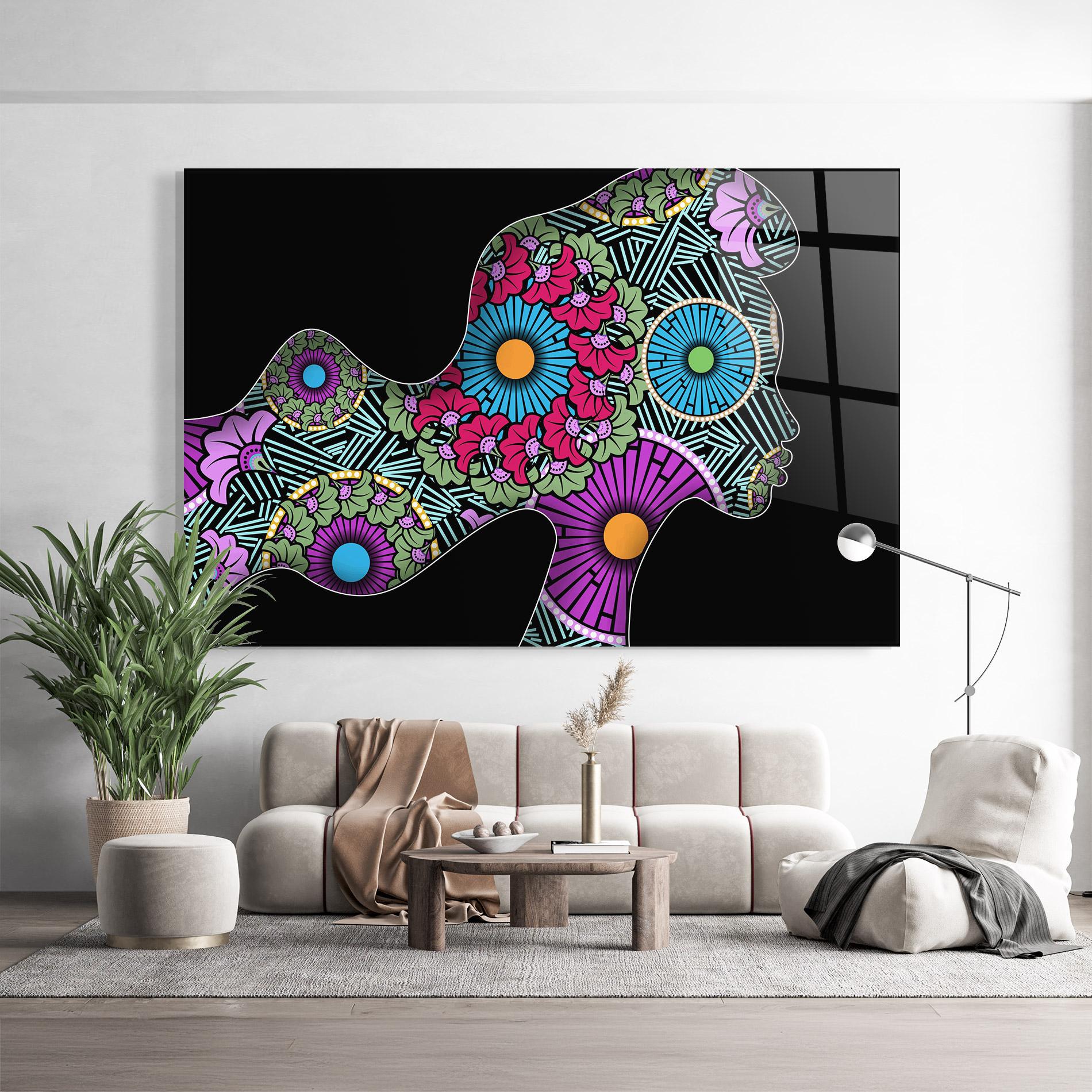 Obraz na Szkle Colorful Shilouette mockup 9