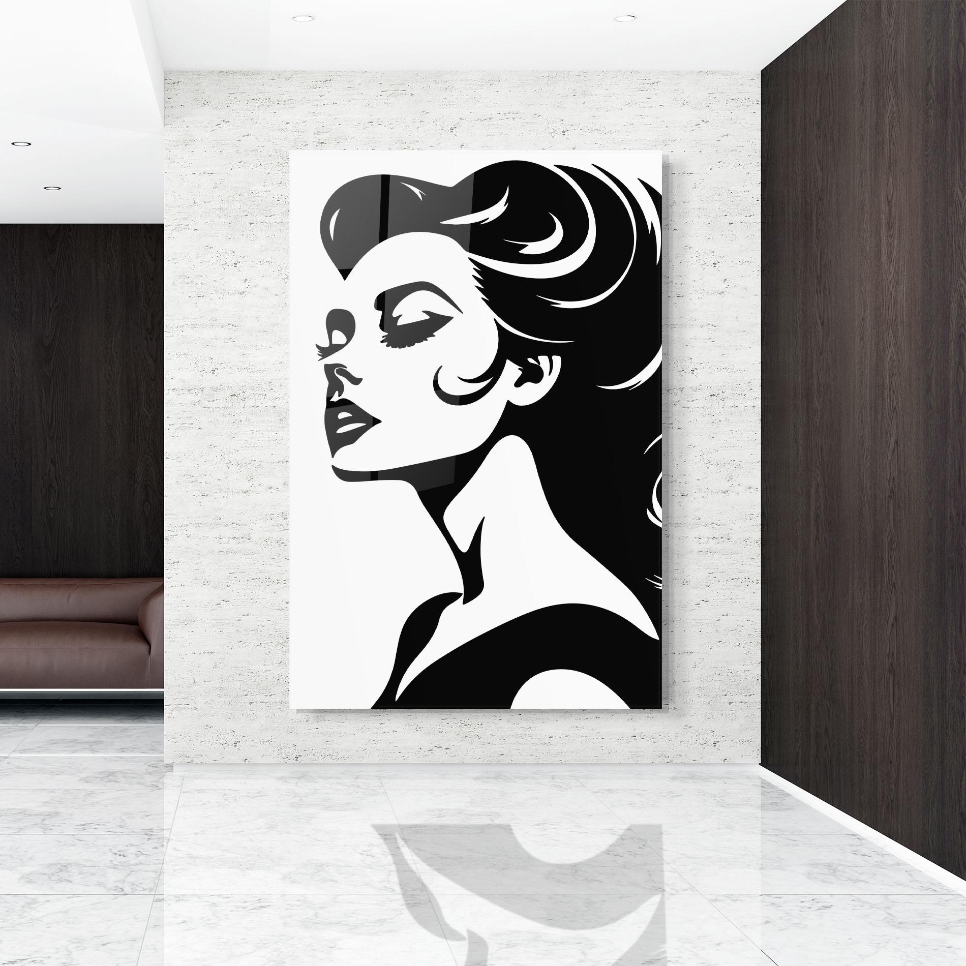 Obraz na Szkle Eyeliner Shilouette mockup 9