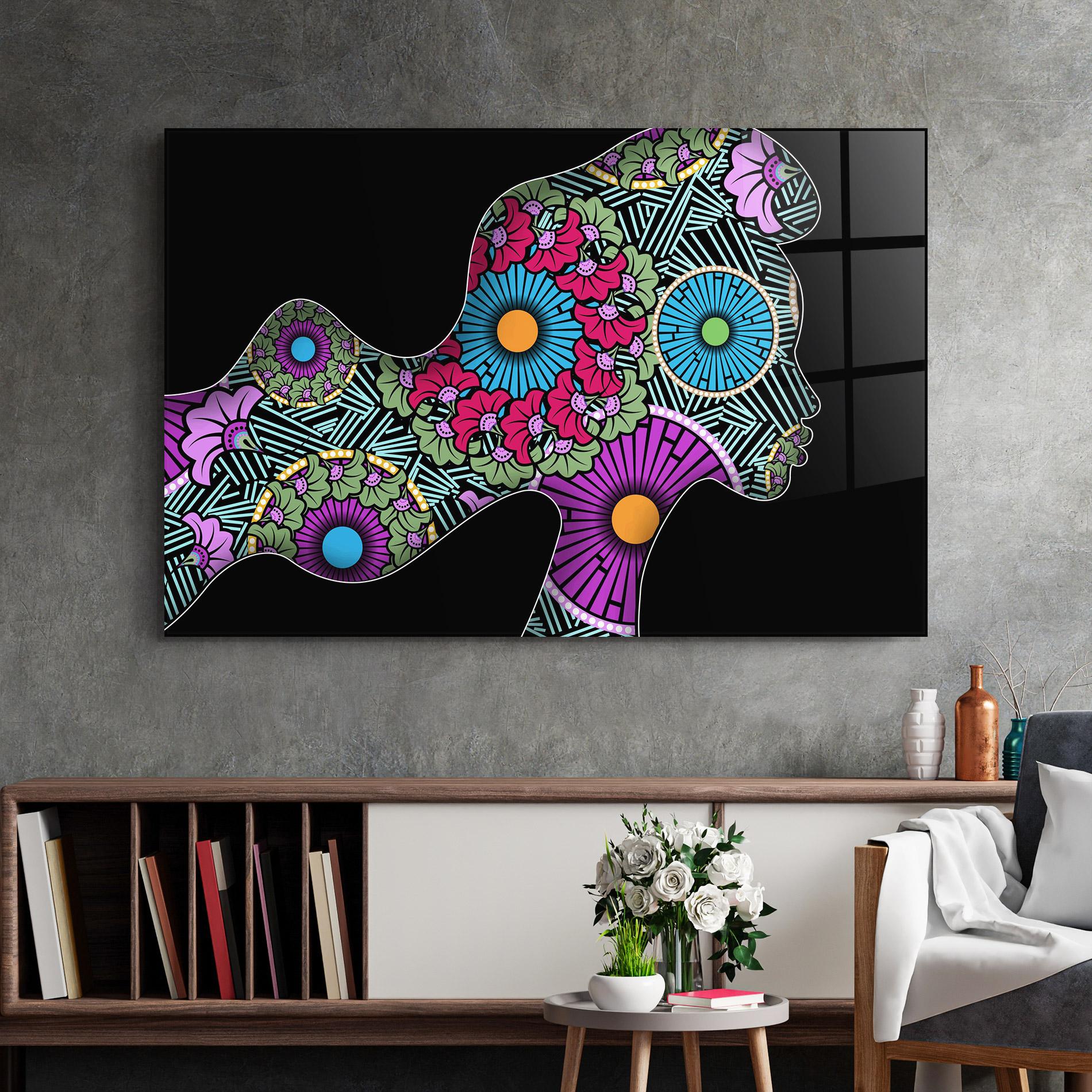 Obraz na Szkle Colorful Shilouette mockup 2