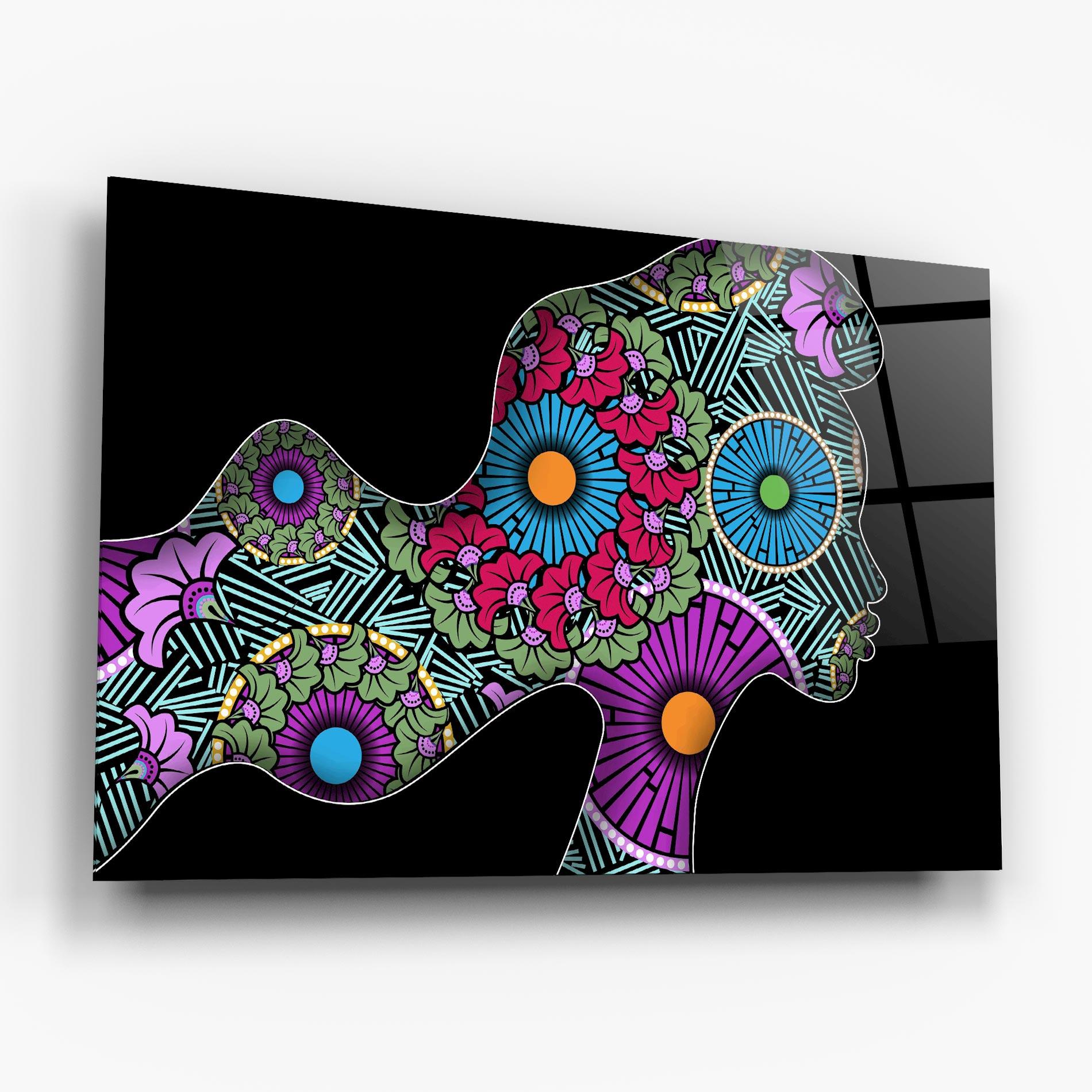 Obraz na Szkle Colorful Shilouette mockup 6