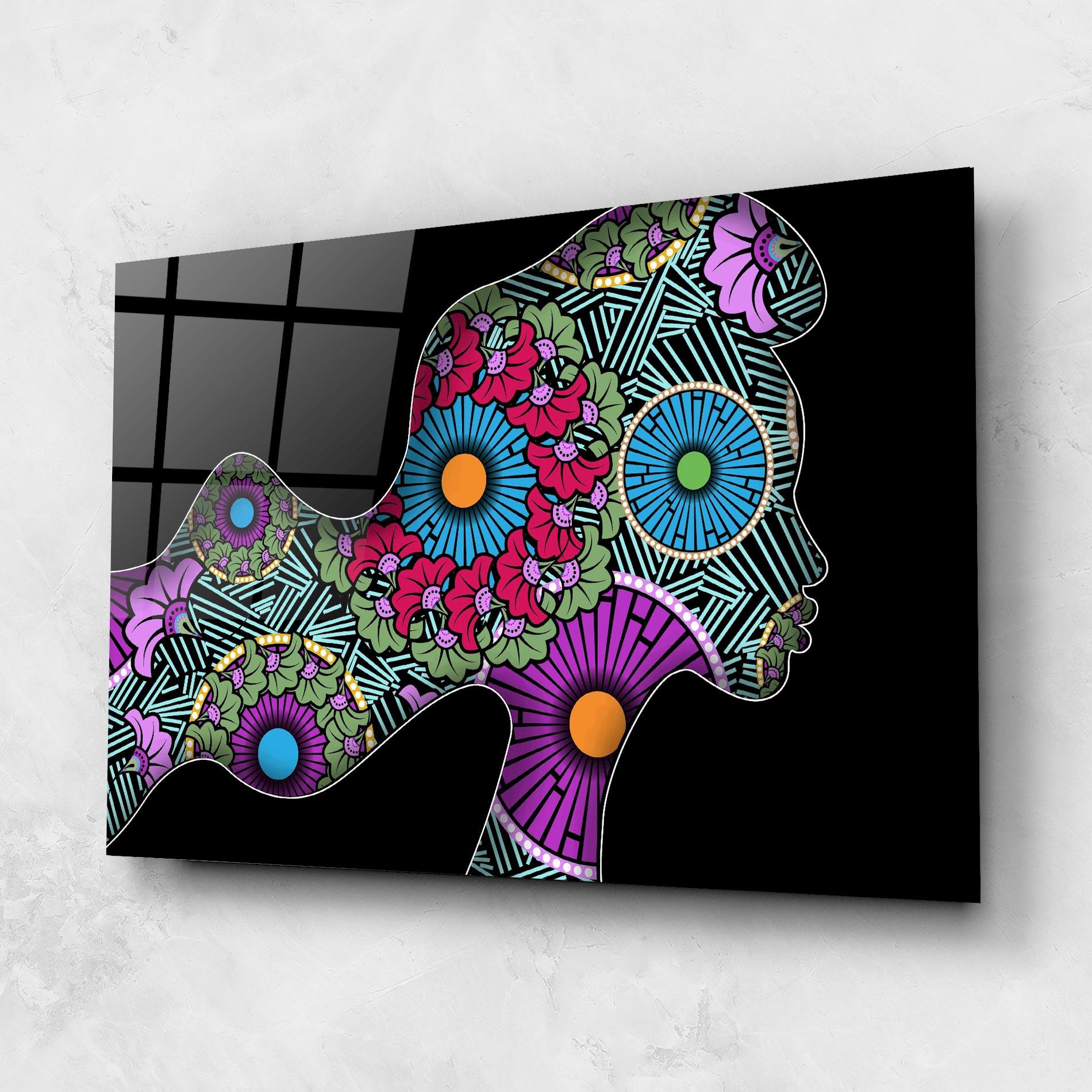 Obraz na Szkle Colorful Shilouette mockup 1