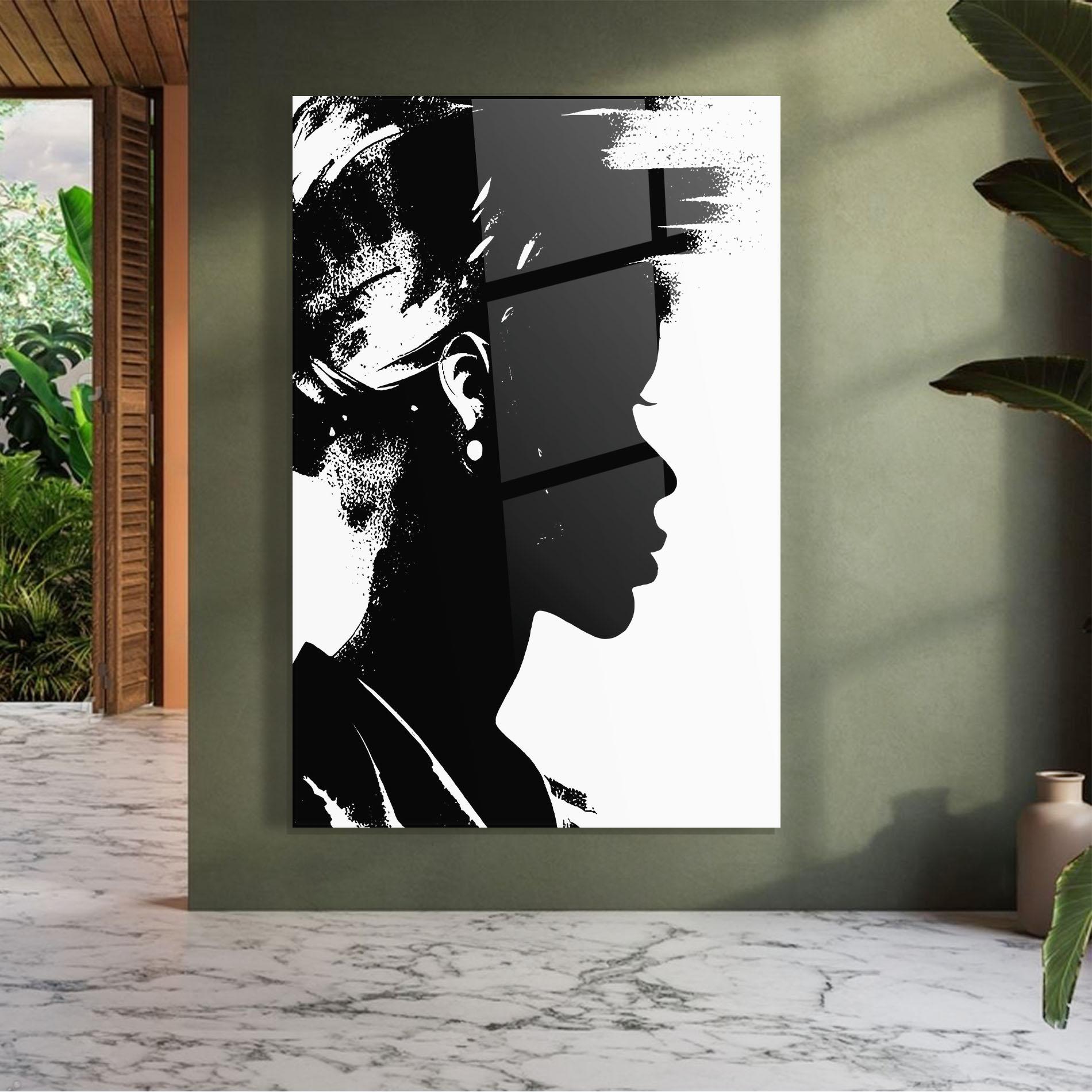 Obraz na Szkle Black Silhouette mockup 7