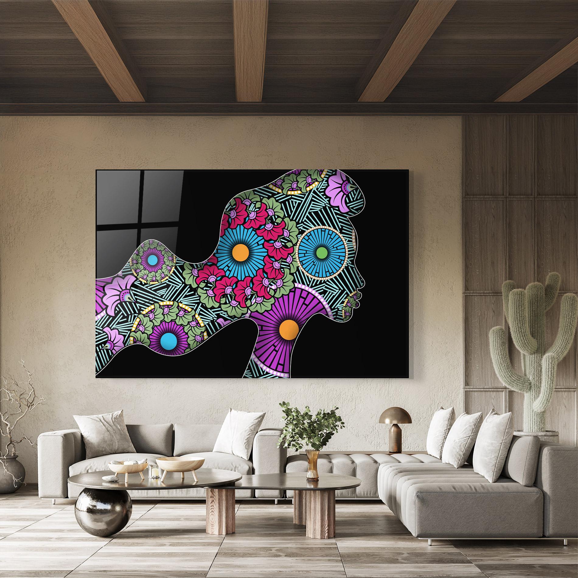 Obraz na Szkle Colorful Shilouette mockup 8