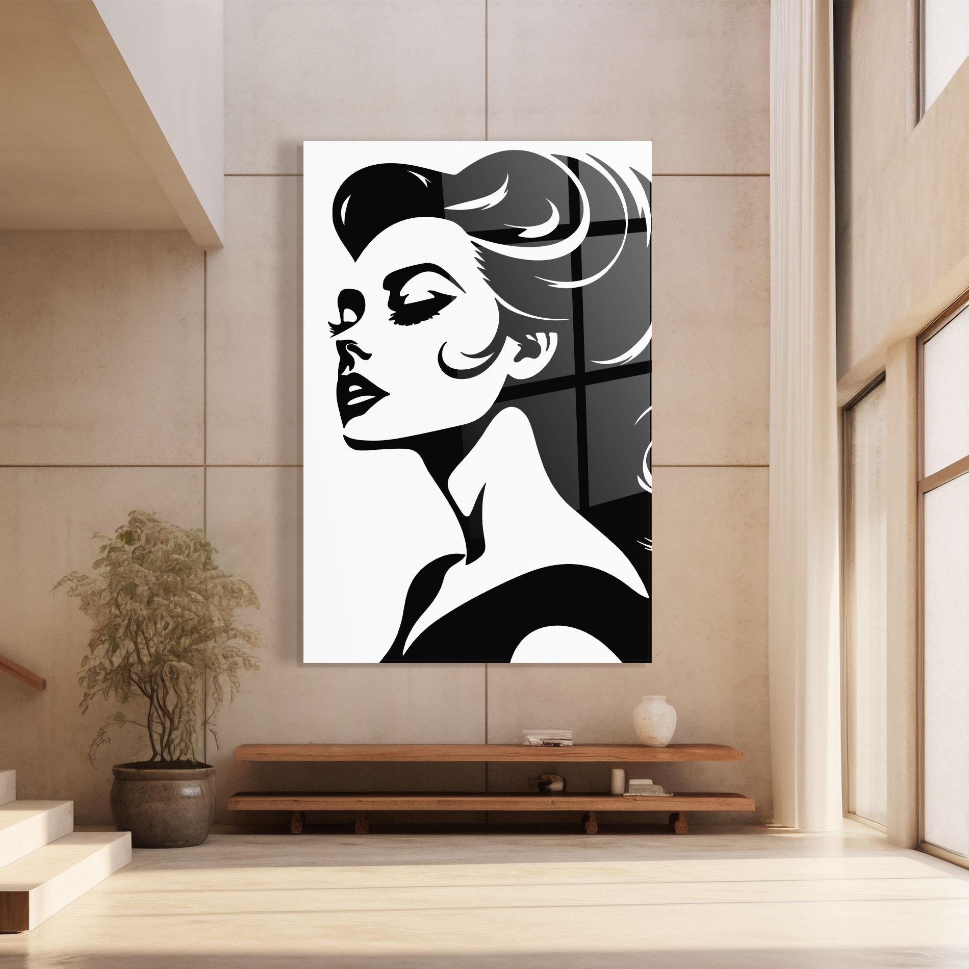 Obraz na Szkle Eyeliner Shilouette mockup 8