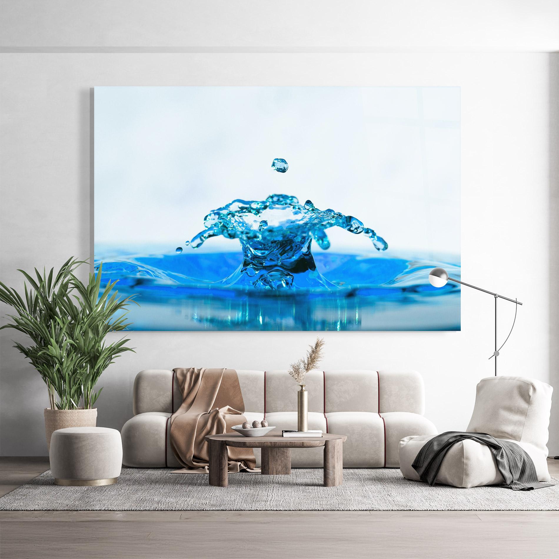 Obraz na Szkle Blue Water Splash mockup 9