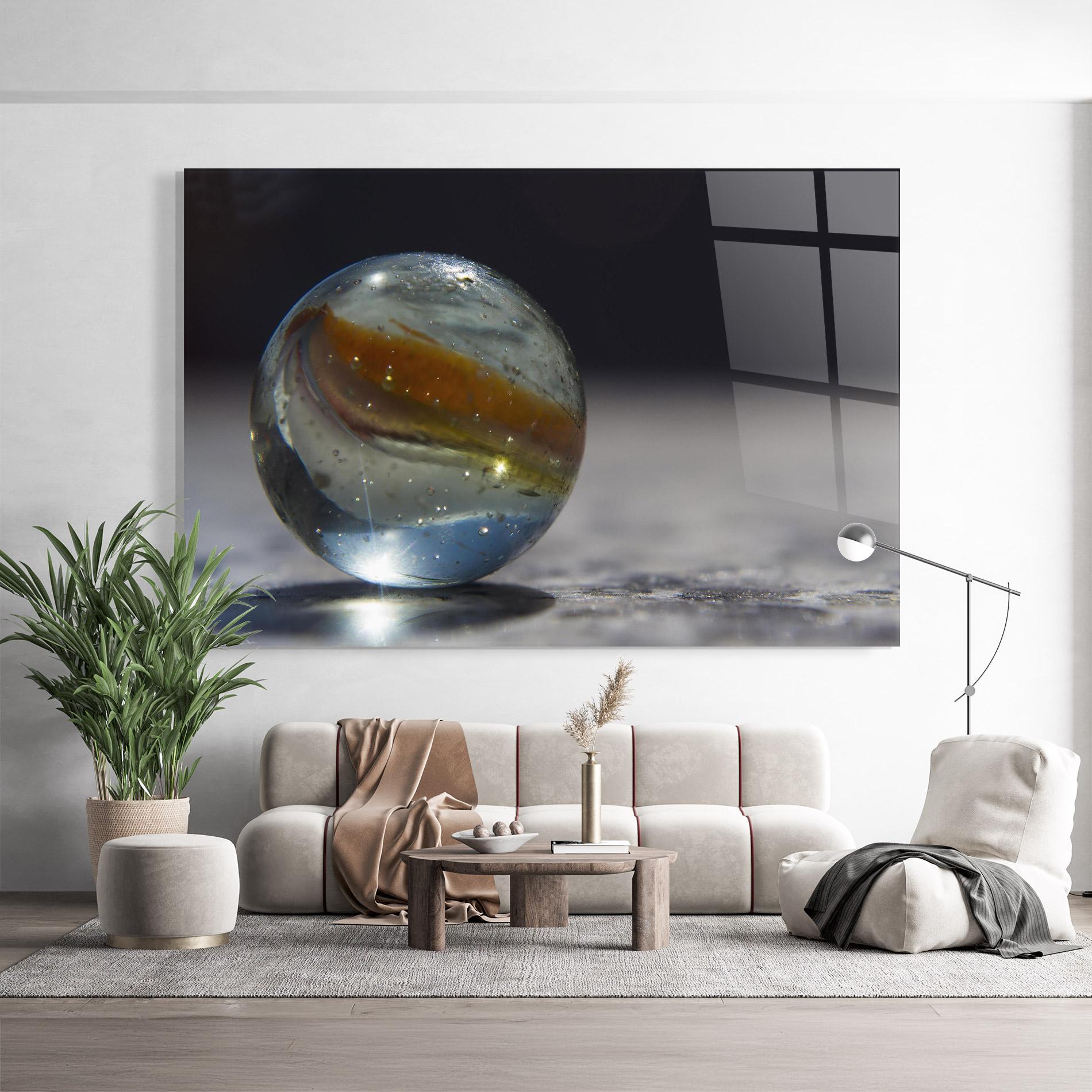 Obraz na Szkle Colorful Glass Sphere mockup 9
