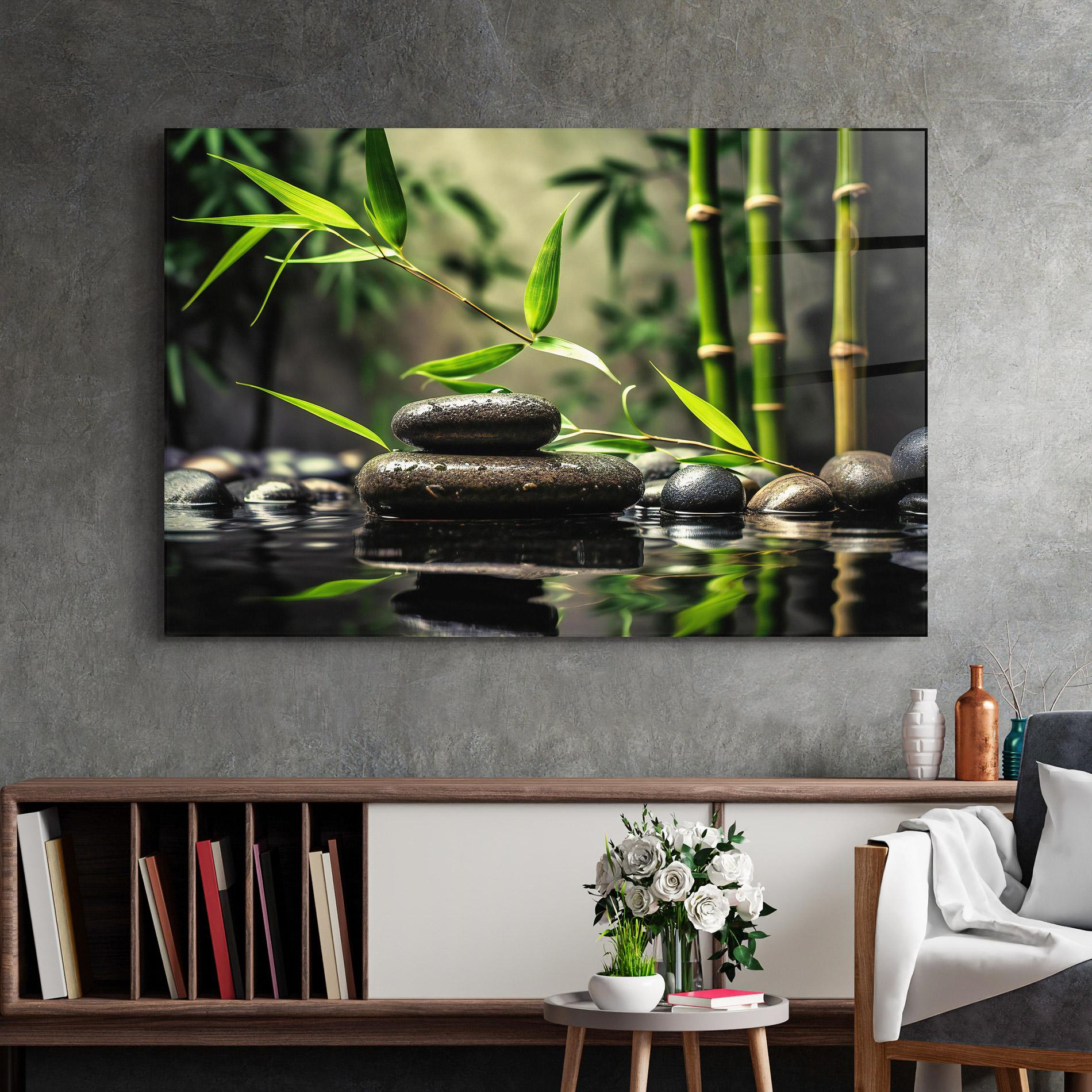 Obraz na Szkle Bamboo Plant Water mockup 2