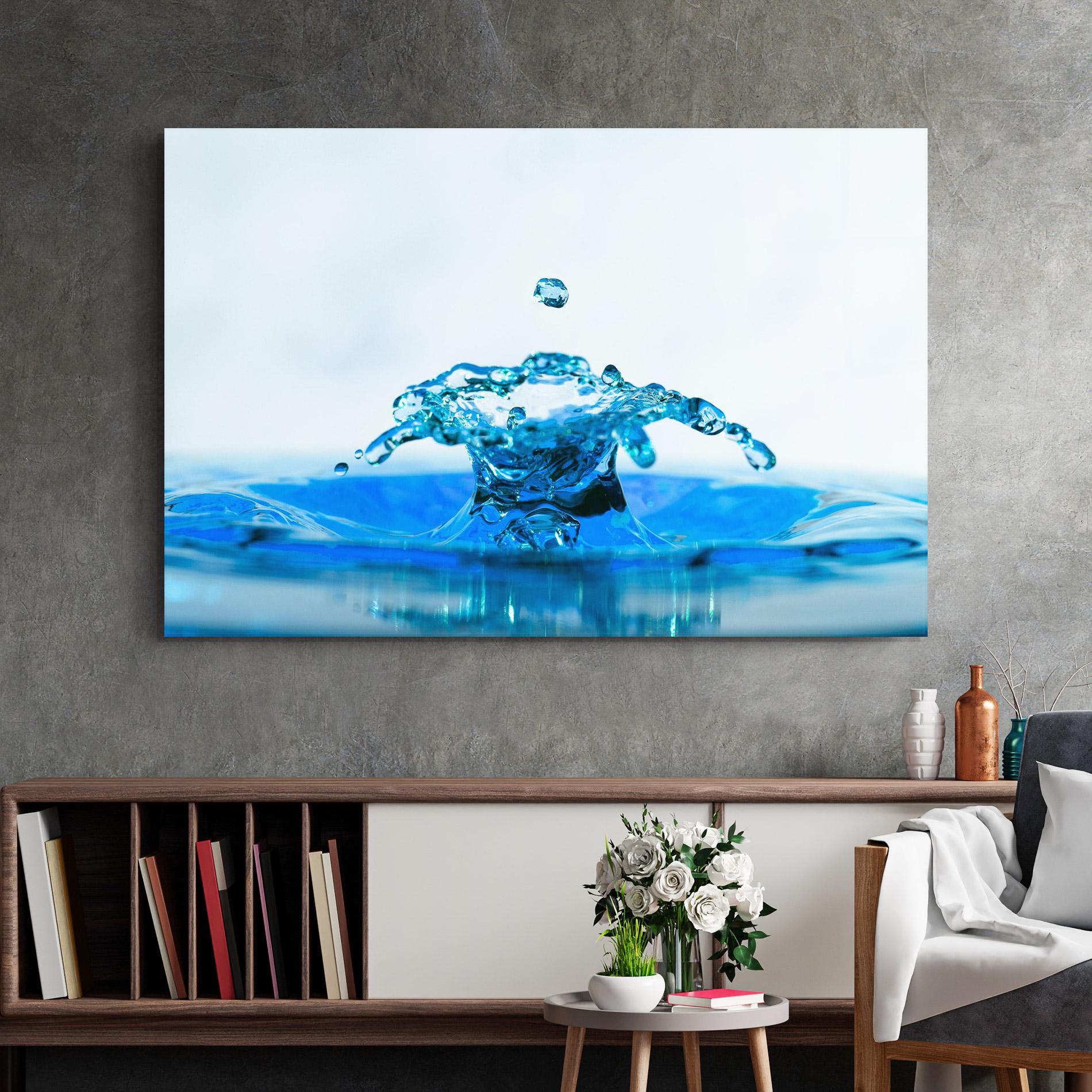 Obraz na Szkle Blue Water Splash mockup 2