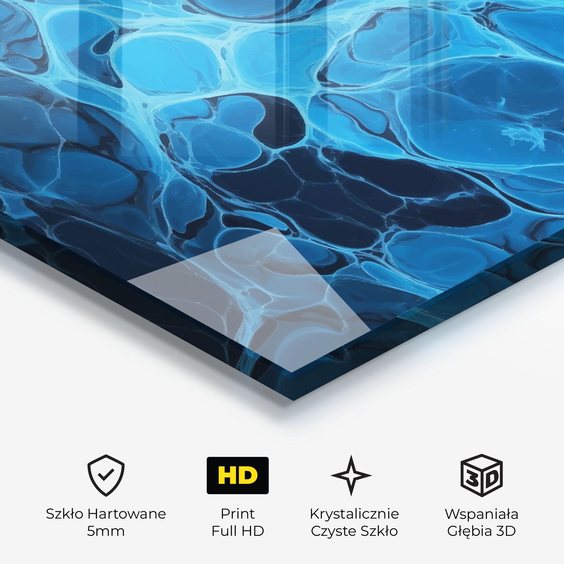 Obraz na Szkle Blue Shade Water mockup 3