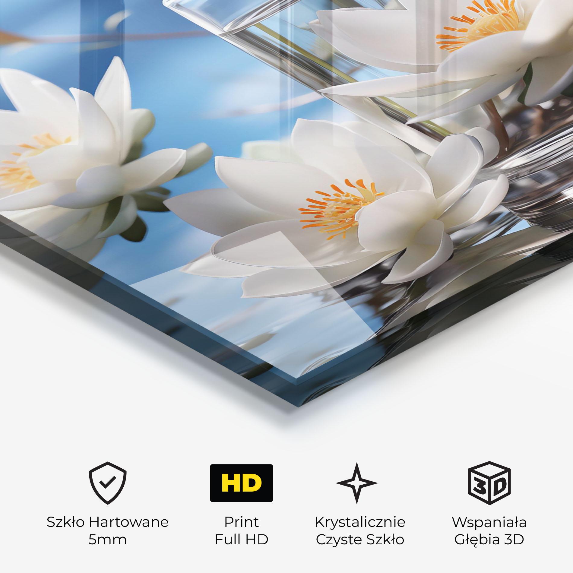 Obraz na Szkle Flower Water Glass mockup 3