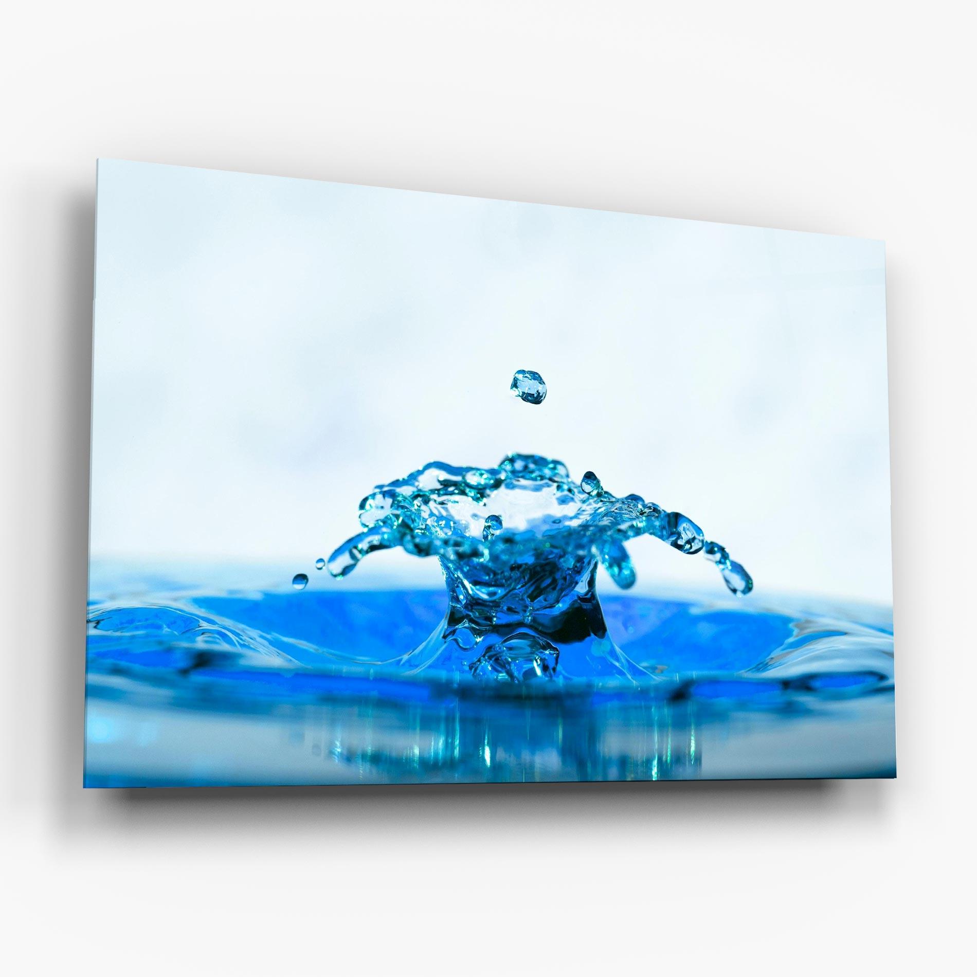 Obraz na Szkle Blue Water Splash mockup 6