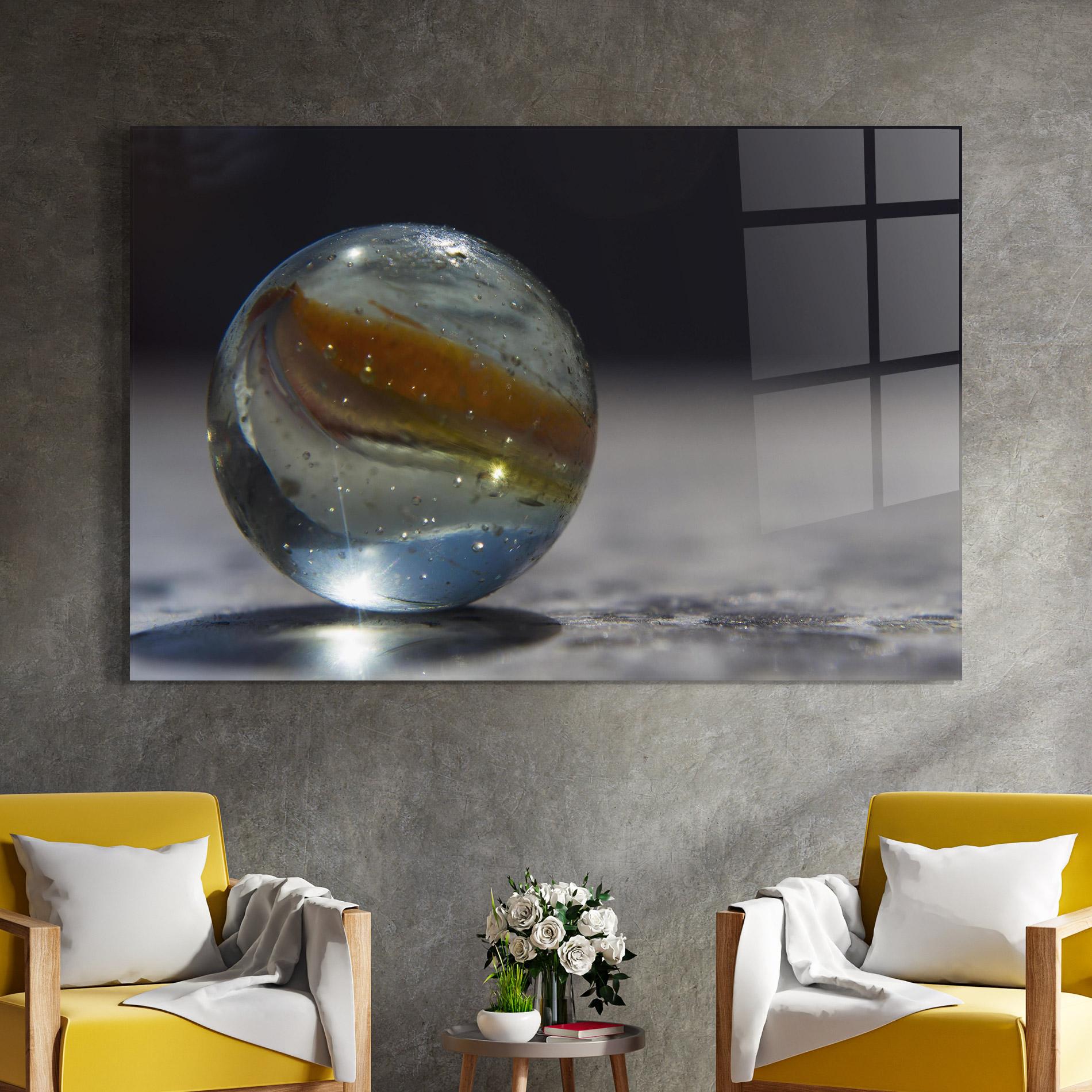 Obraz na Szkle Colorful Glass Sphere mockup 4