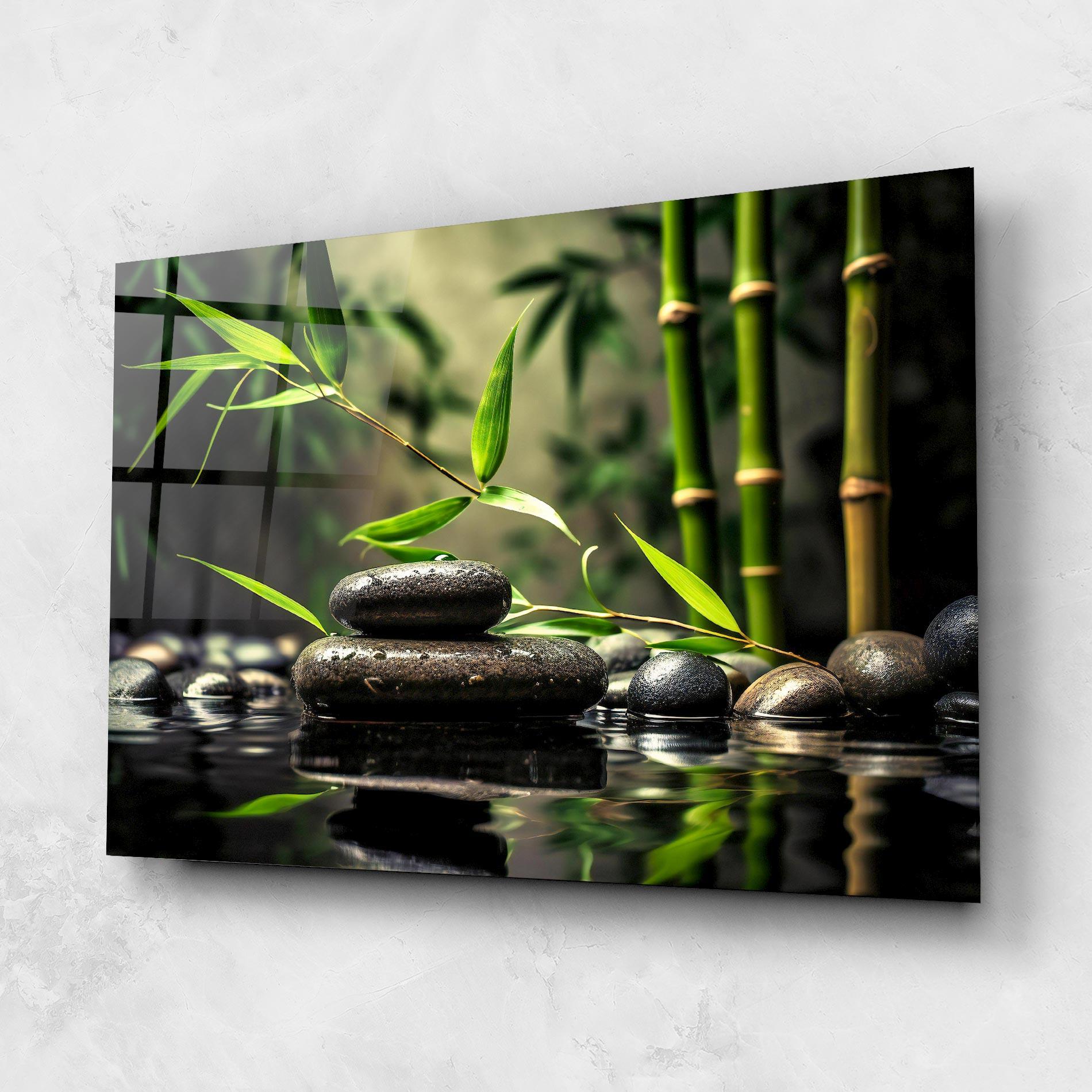 Obraz na Szkle Bamboo Plant Water mockup 1