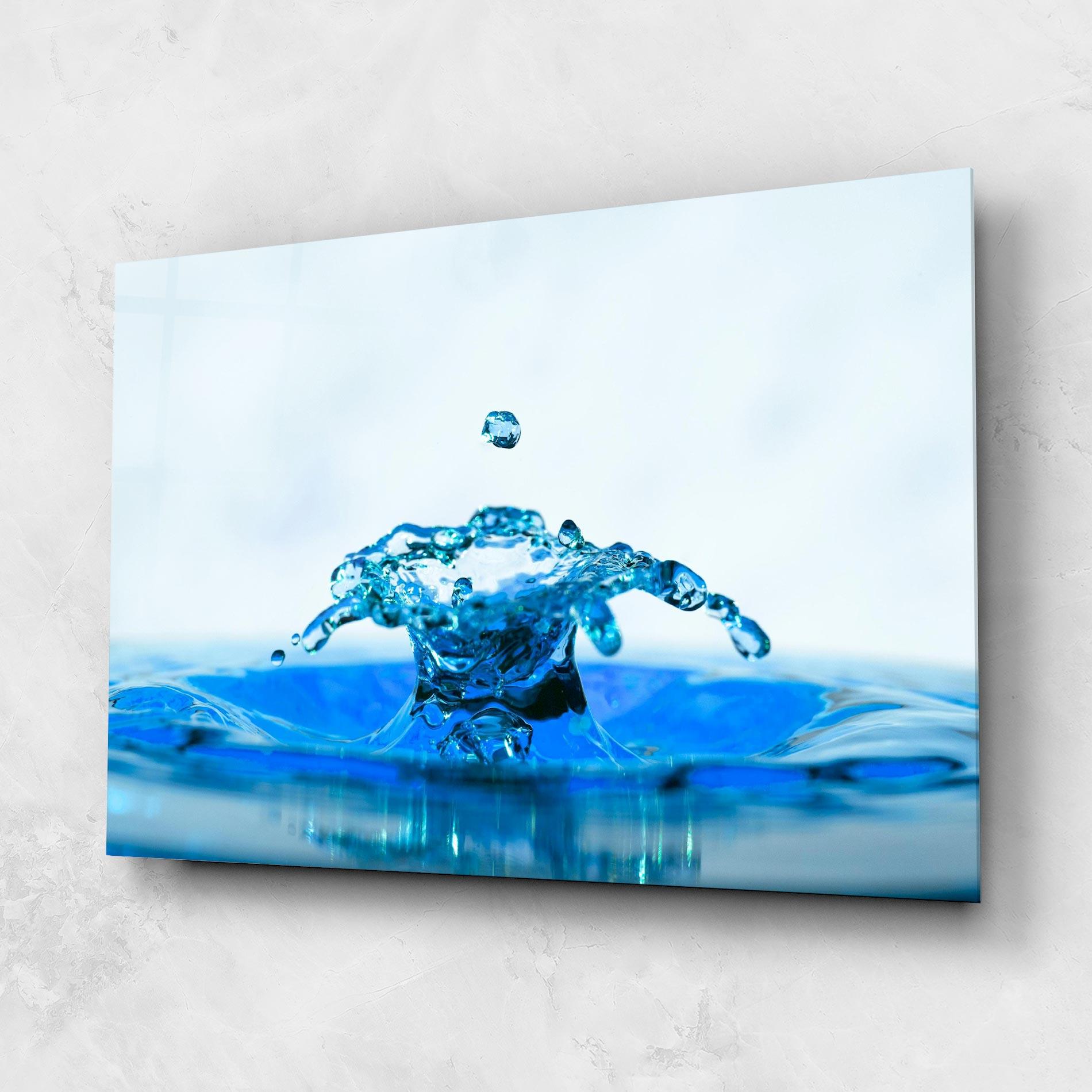 Obraz na Szkle Blue Water Splash mockup 1
