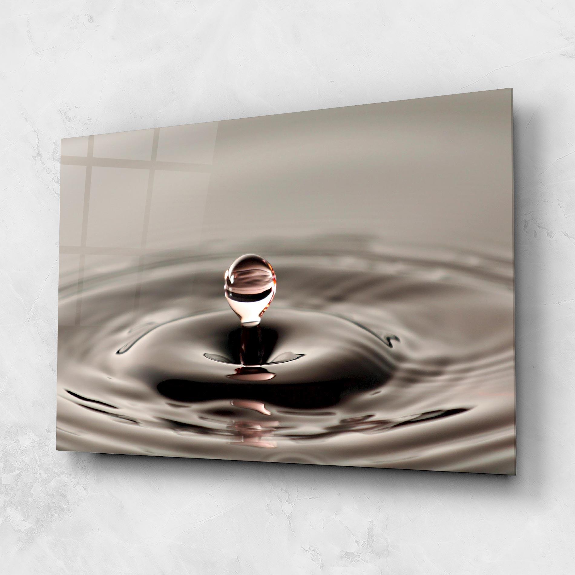 Obraz na Szkle Close Red Water Drop mockup 1