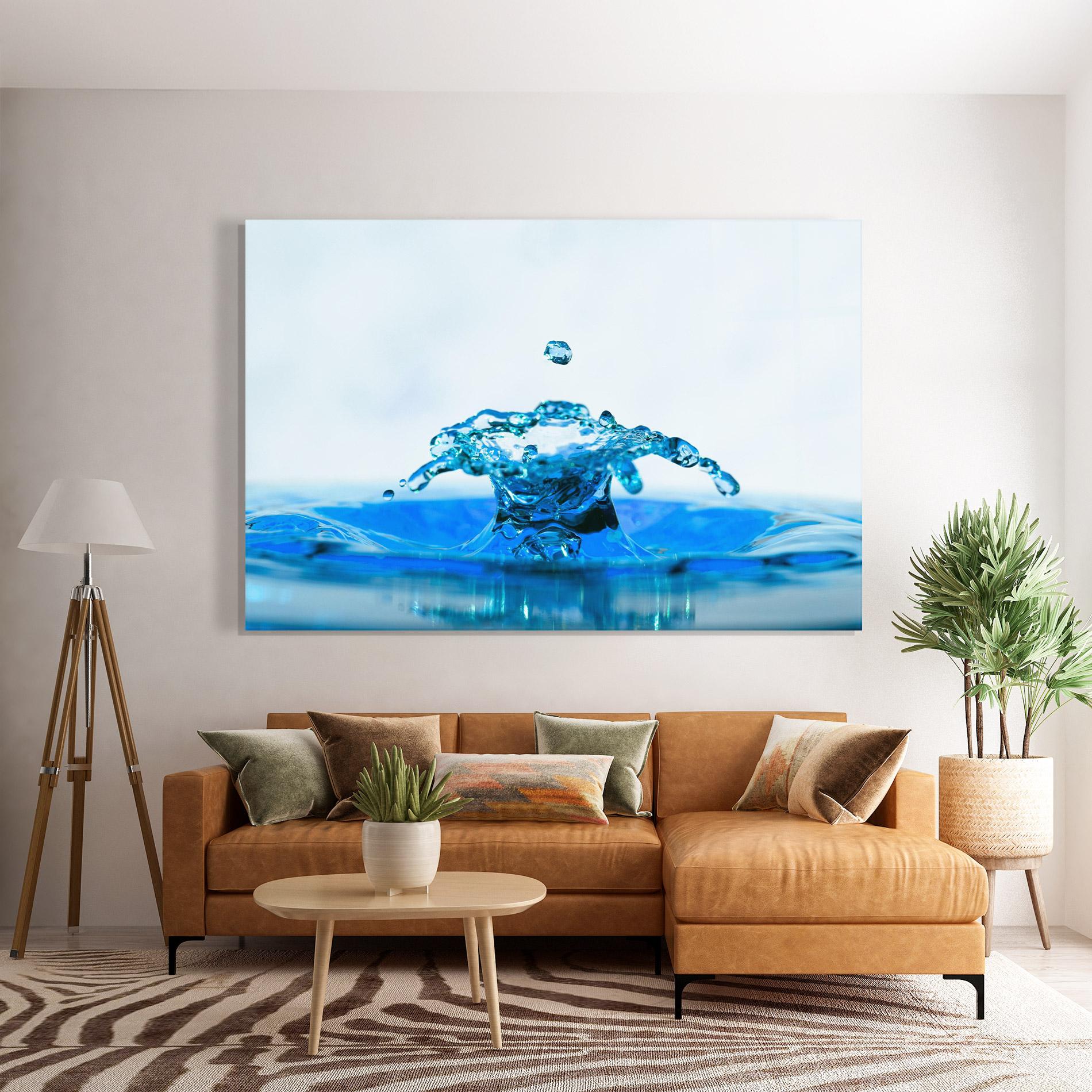 Obraz na Szkle Blue Water Splash mockup 7