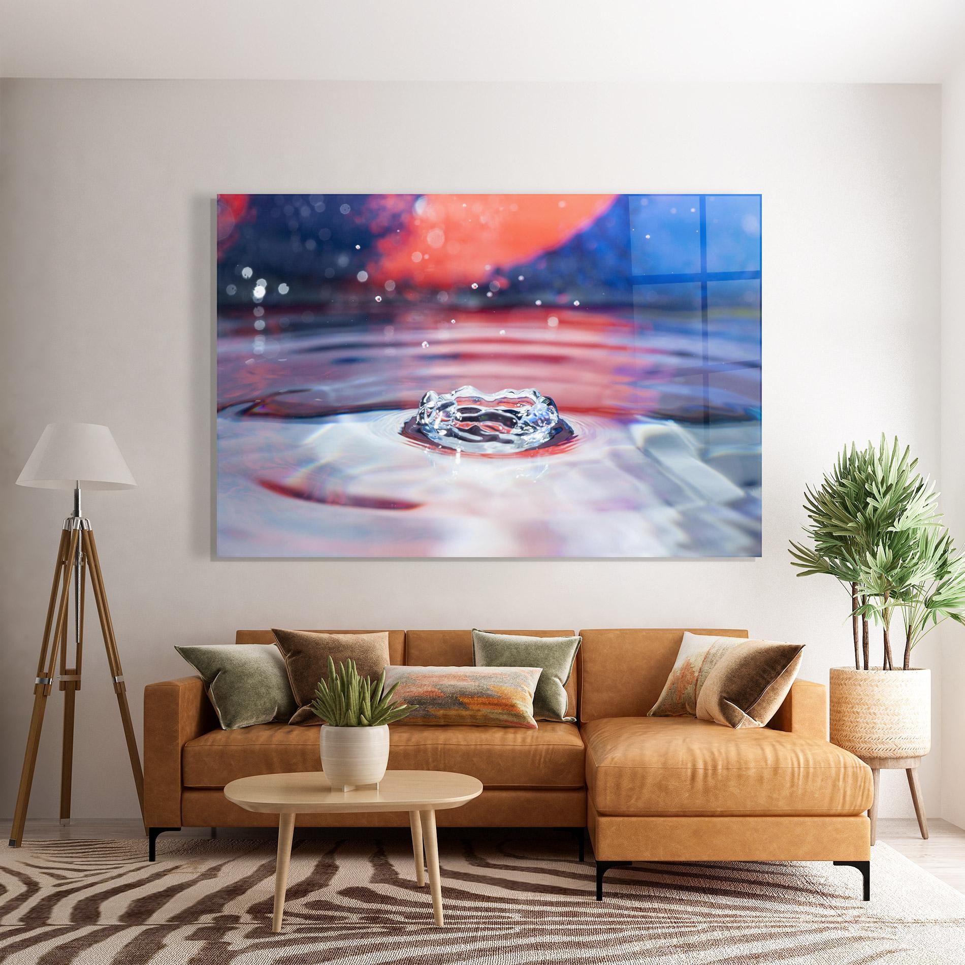 Obraz na Szkle Colorful Water Surface mockup 7