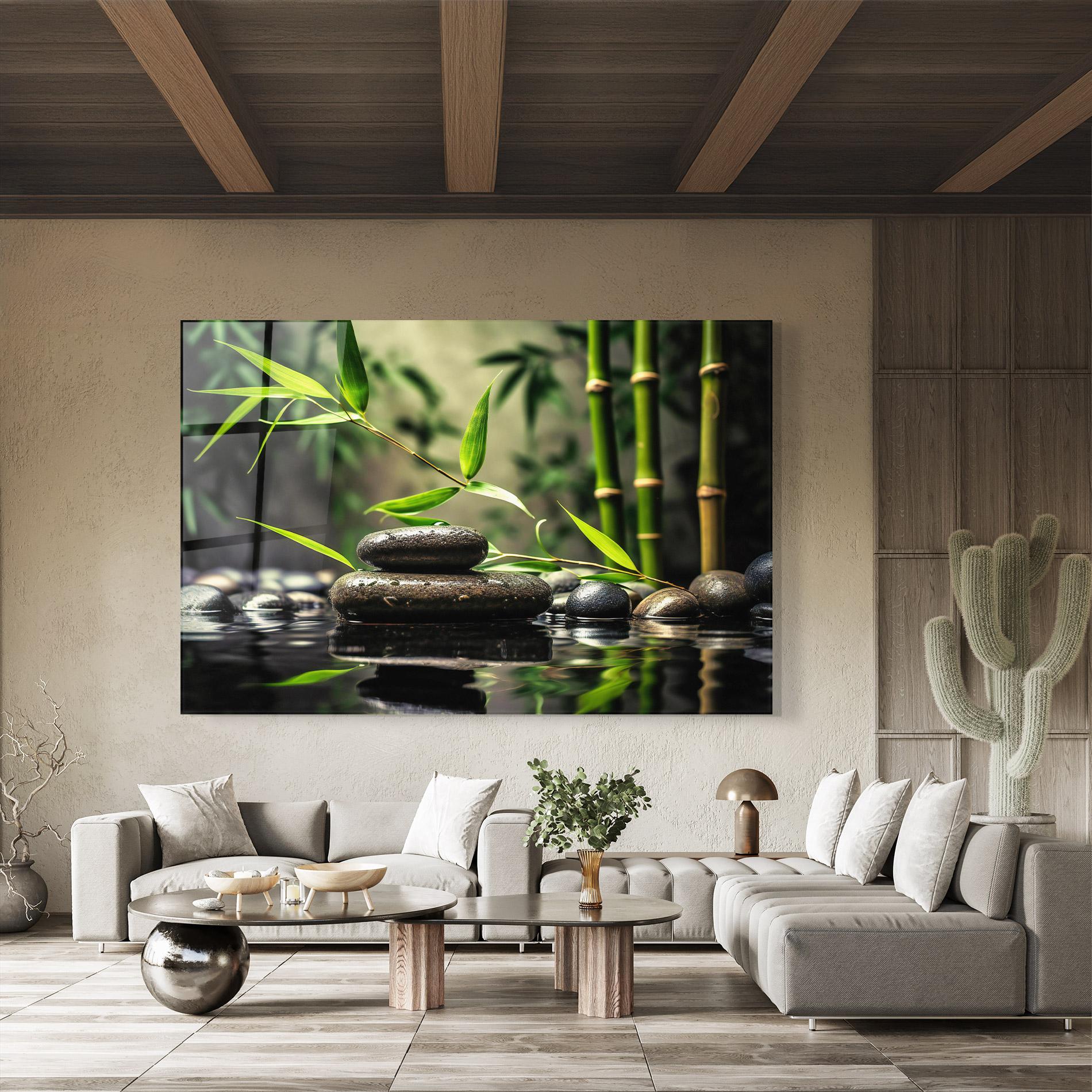 Obraz na Szkle Bamboo Plant Water mockup 8