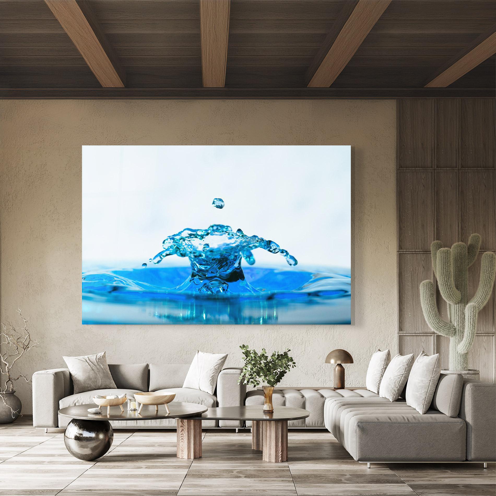 Obraz na Szkle Blue Water Splash mockup 8