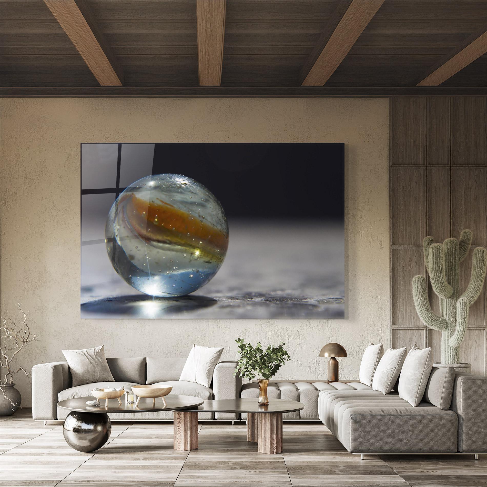 Obraz na Szkle Colorful Glass Sphere mockup 8