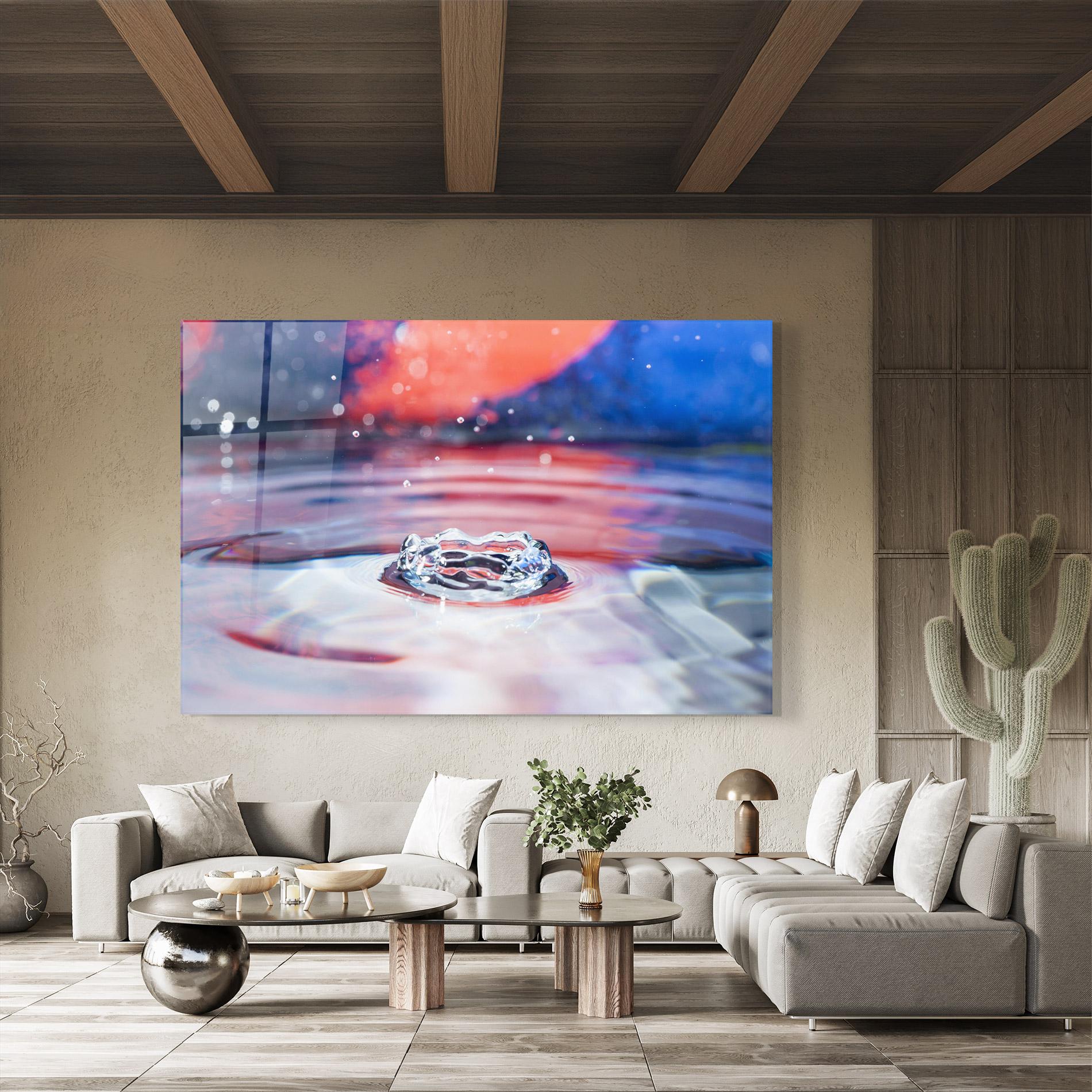 Obraz na Szkle Colorful Water Surface mockup 8