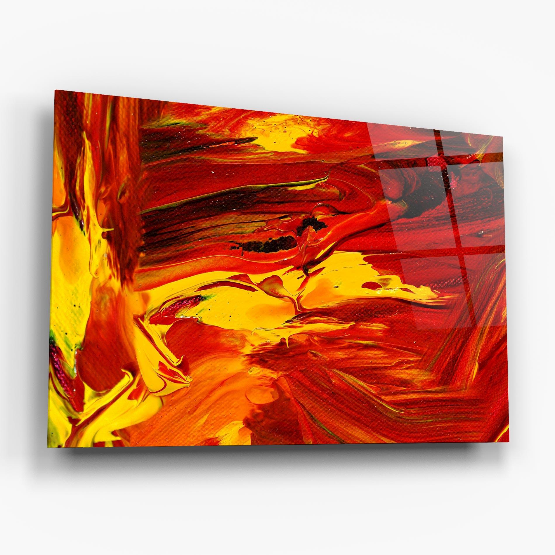 Obraz na Szkle Fire Painting mockup 6