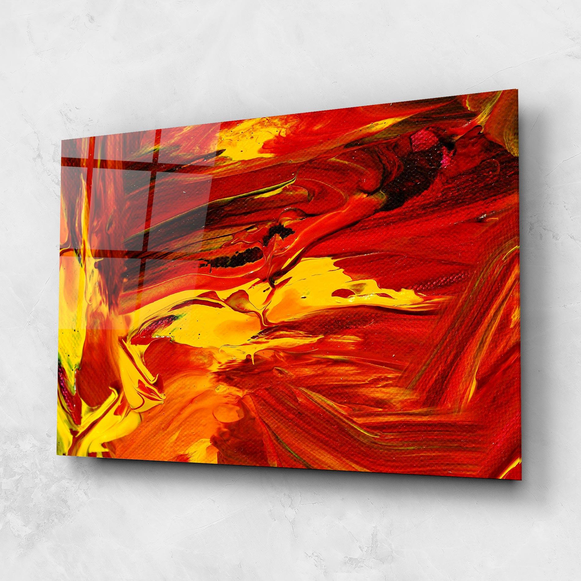 Obraz na Szkle Fire Painting mockup 1
