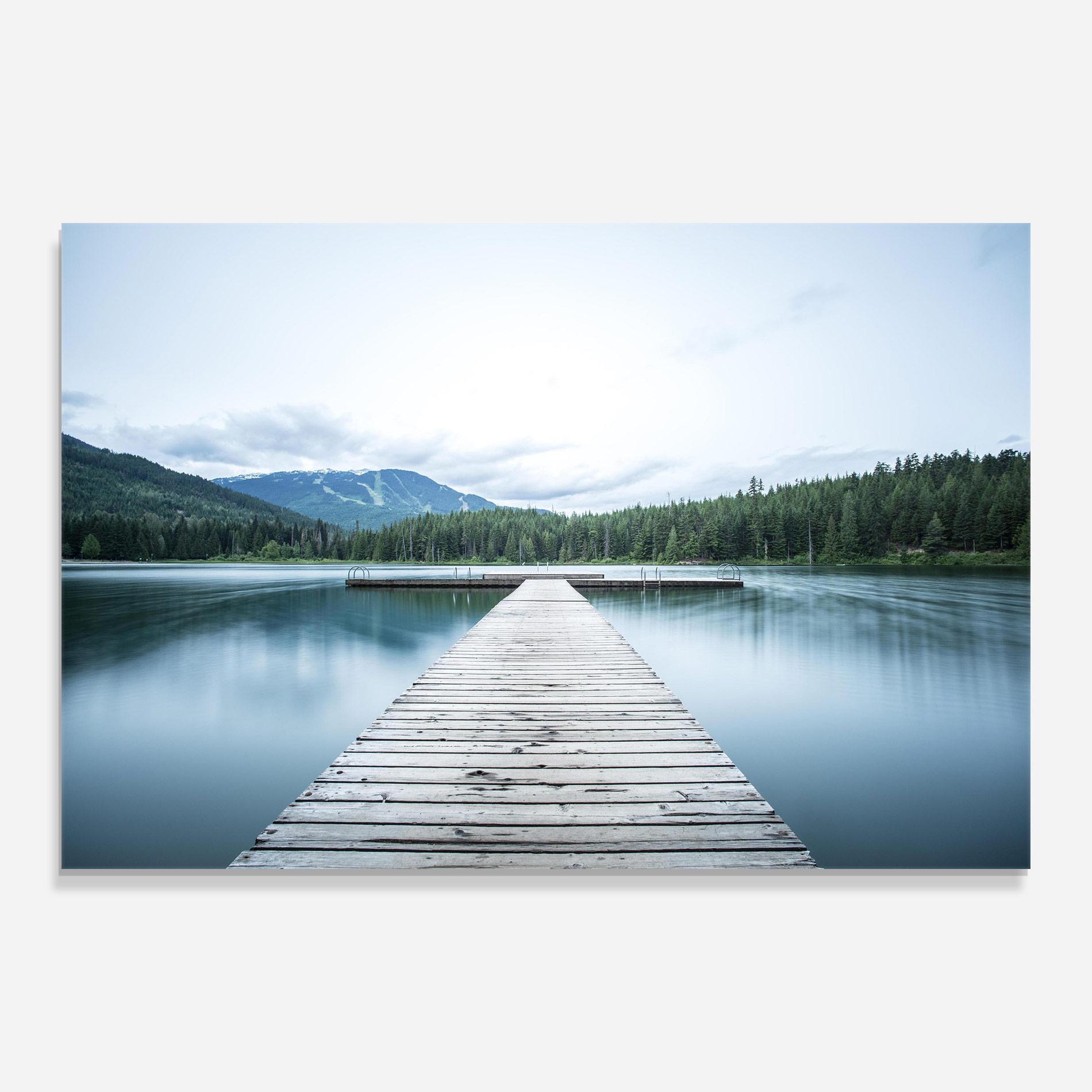 Obraz na Szkle Lake Bridge View mockup 0