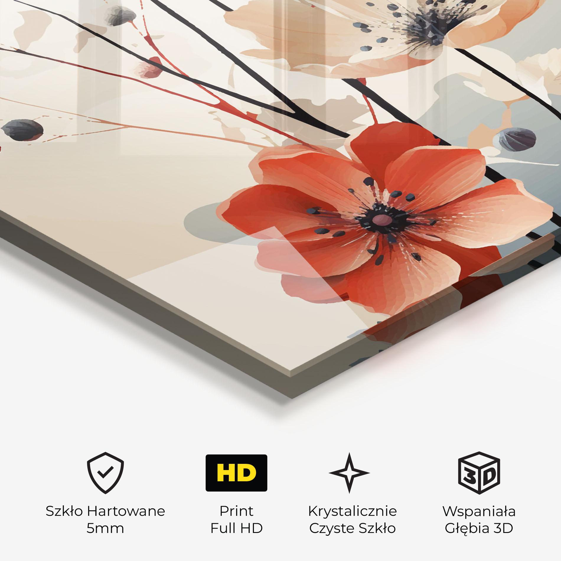 Obraz na Szkle Cream Flower Nature mockup 3