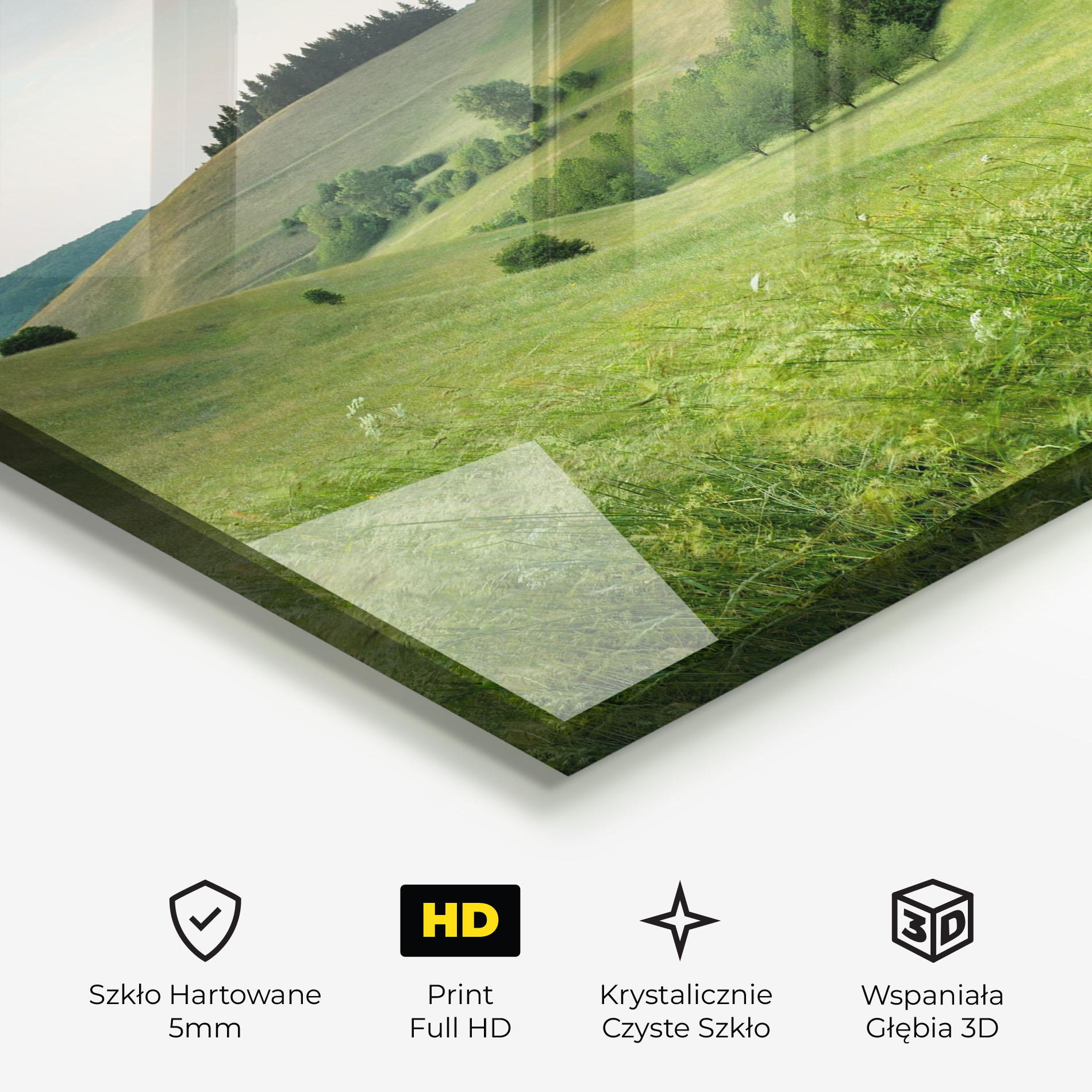 Obraz na Szkle Green Field View mockup 3