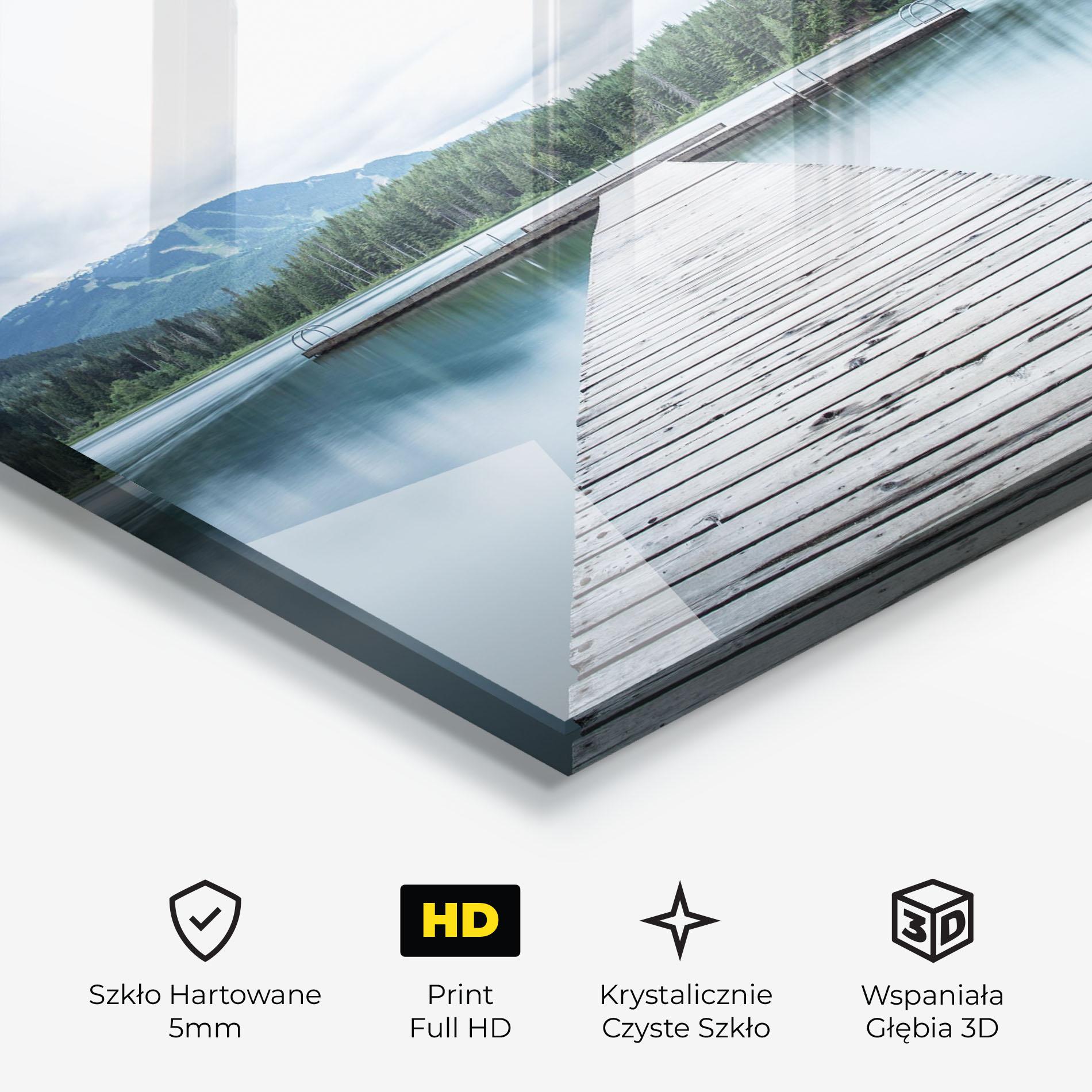 Obraz na Szkle Lake Bridge View mockup 3