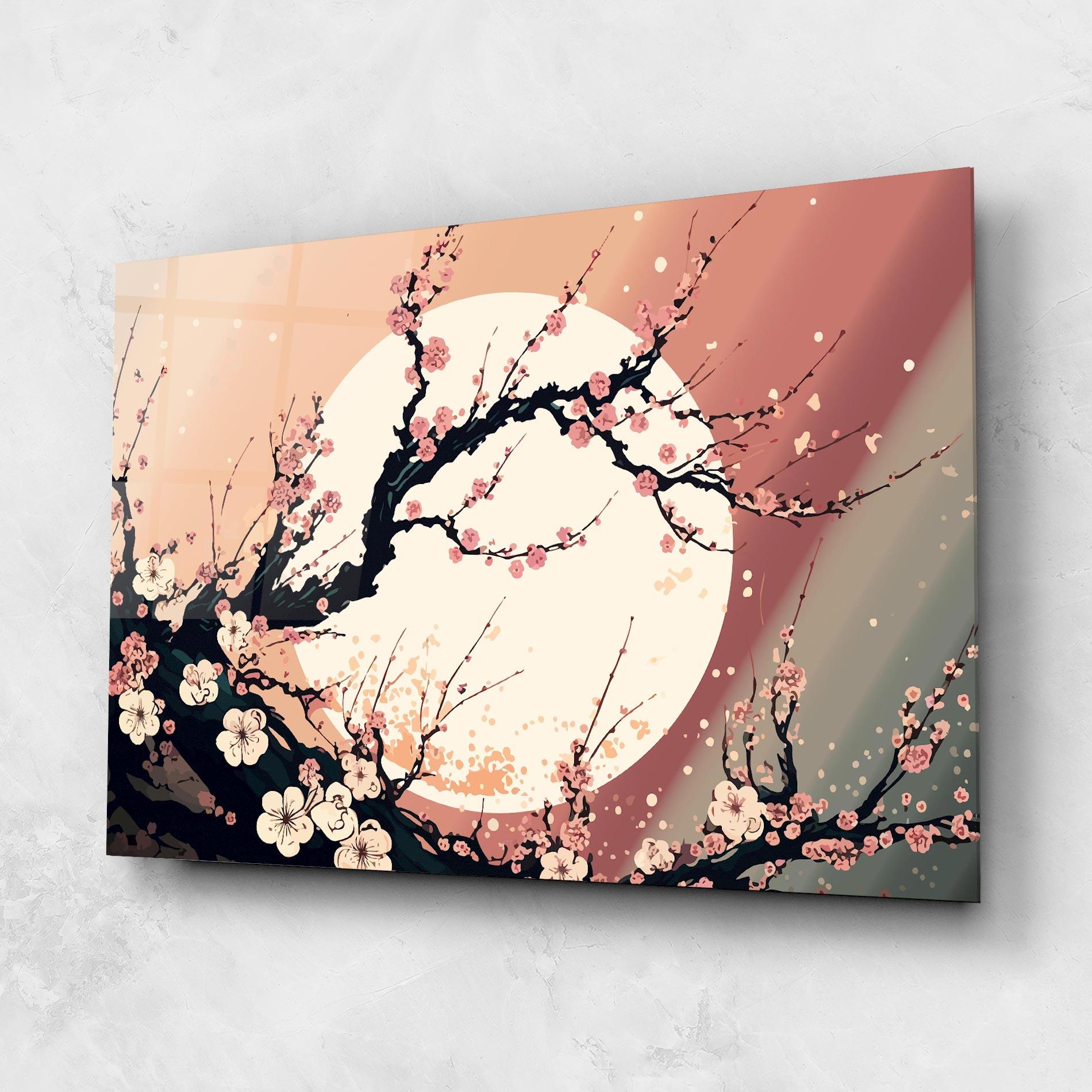 Obraz na Szkle Blossom Full Moon mockup 1