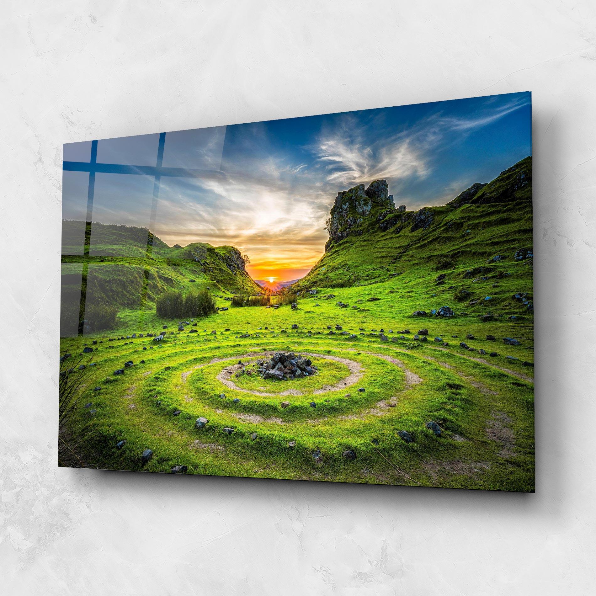 Obraz na Szkle Green Circle Nature mockup 1