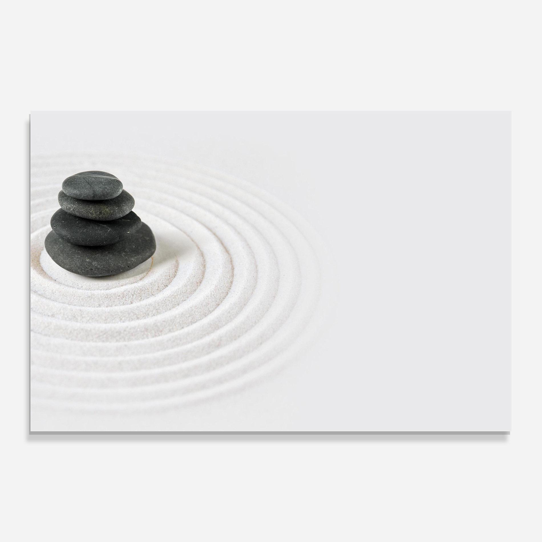 Obraz na Szkle Black Stones Sand mockup 0