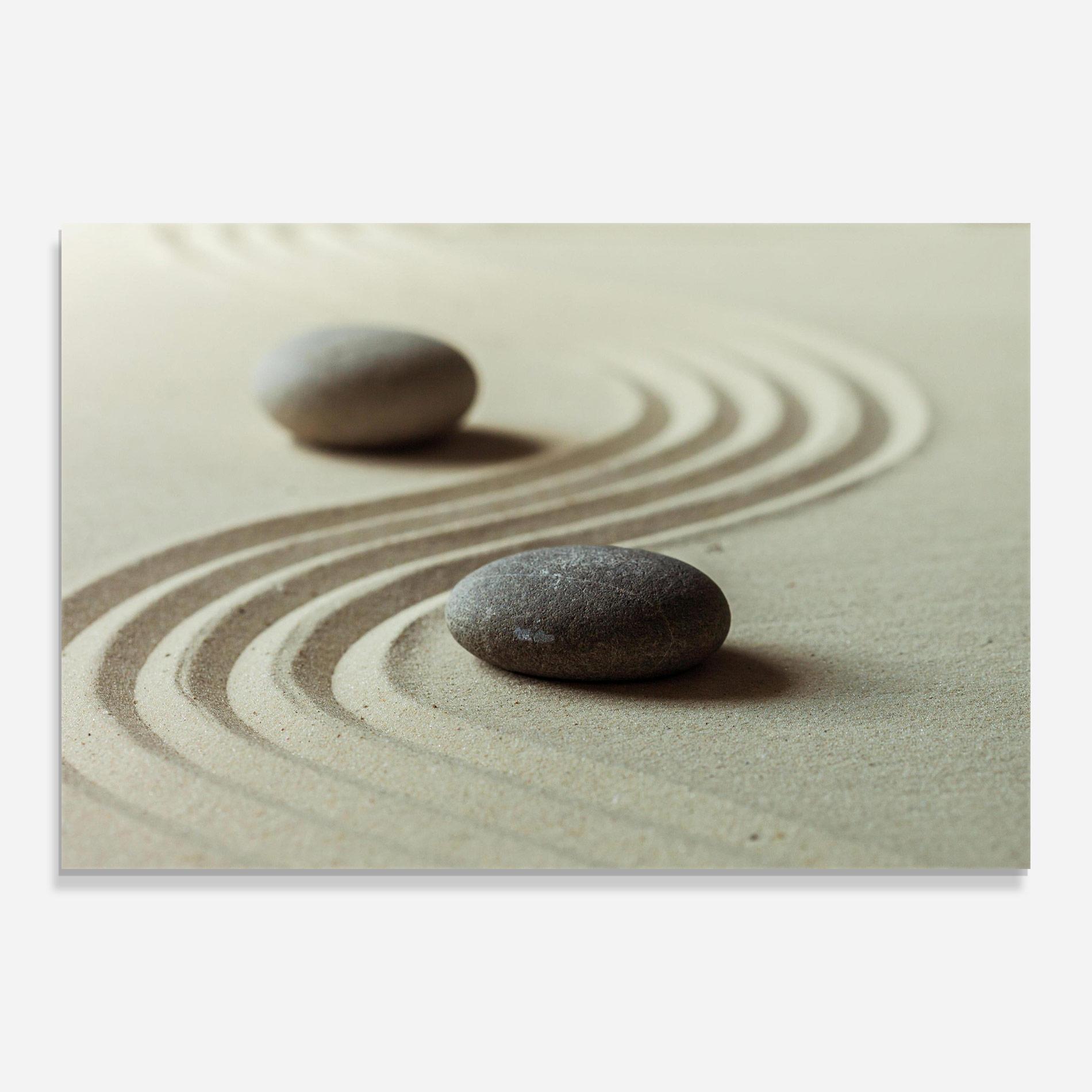 Obraz na Szkle Cream Sand Stones mockup 0