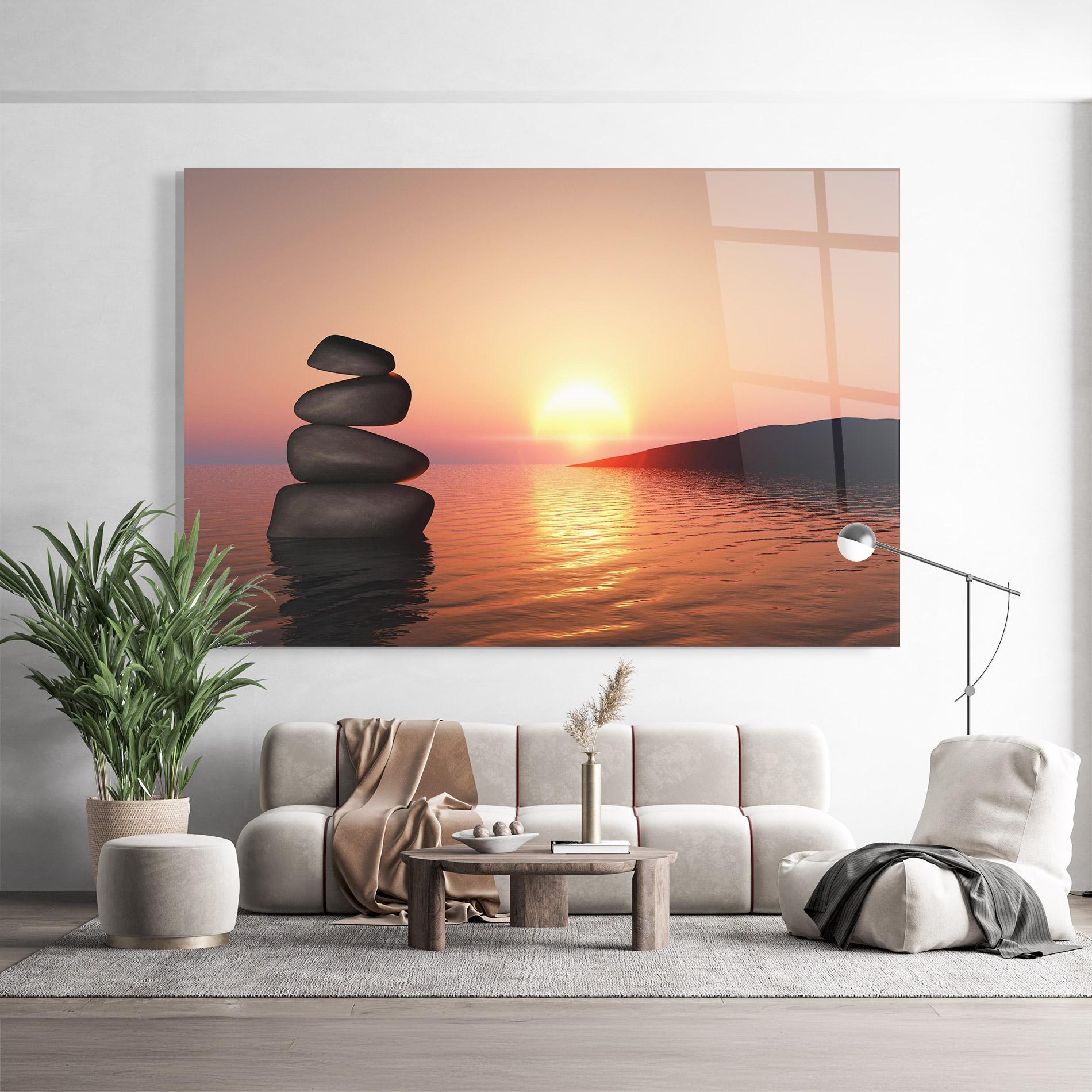 Obraz na Szkle Peace And Sunset mockup 9